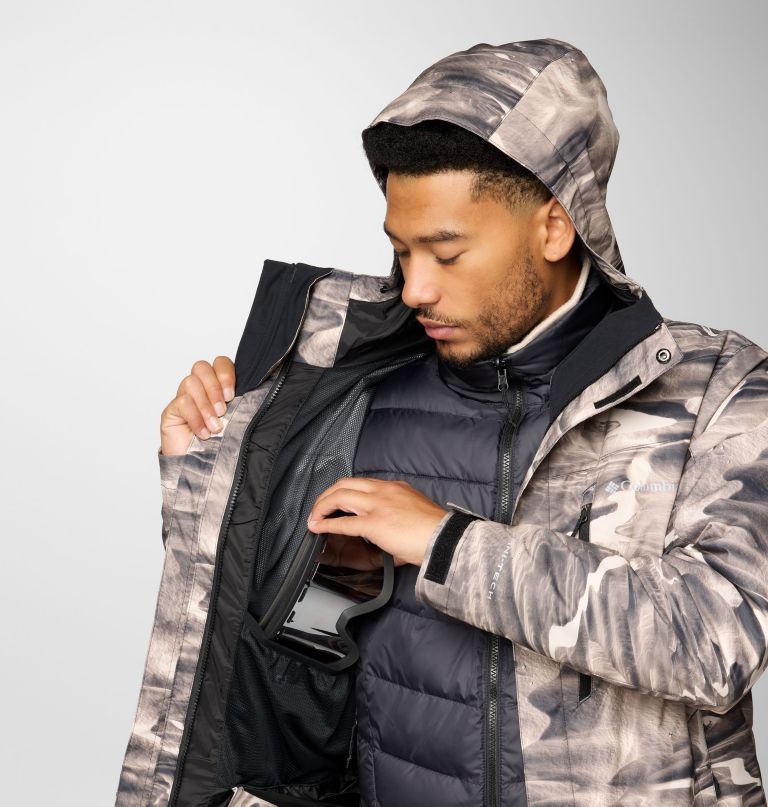 whirlibird v herren-jacke mit print