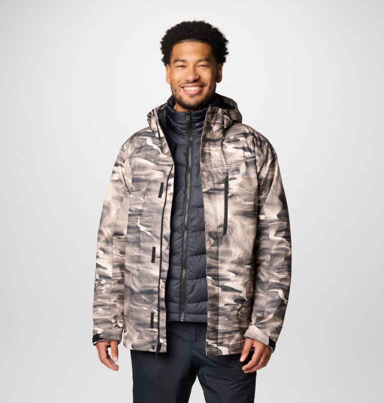 whirlibird v herren-jacke mit print