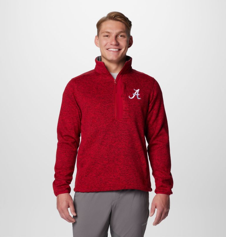 herren-fleecepullover mit halbem reißverschluss modell collegiate sweater weather - alabama