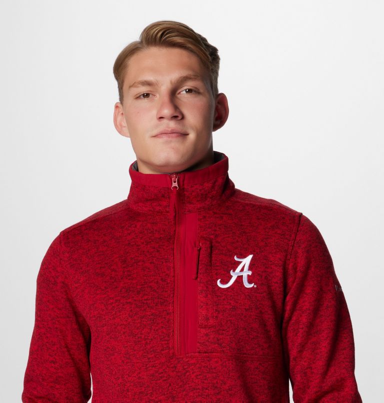 herren-fleecepullover mit halbem reißverschluss modell collegiate sweater weather - alabama
