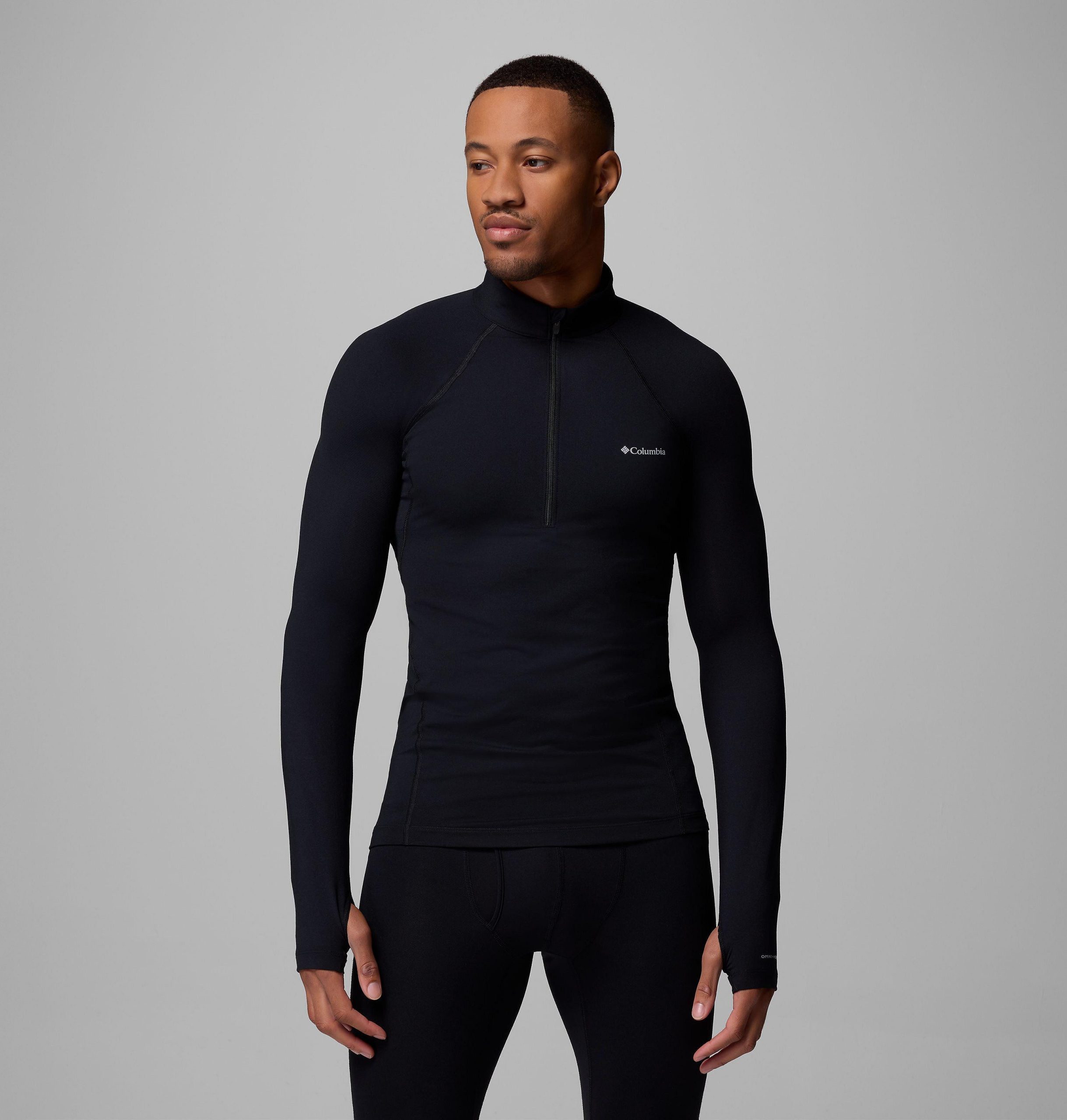 omni-heat midweight baselayer für herren mit halbem reißverschluss