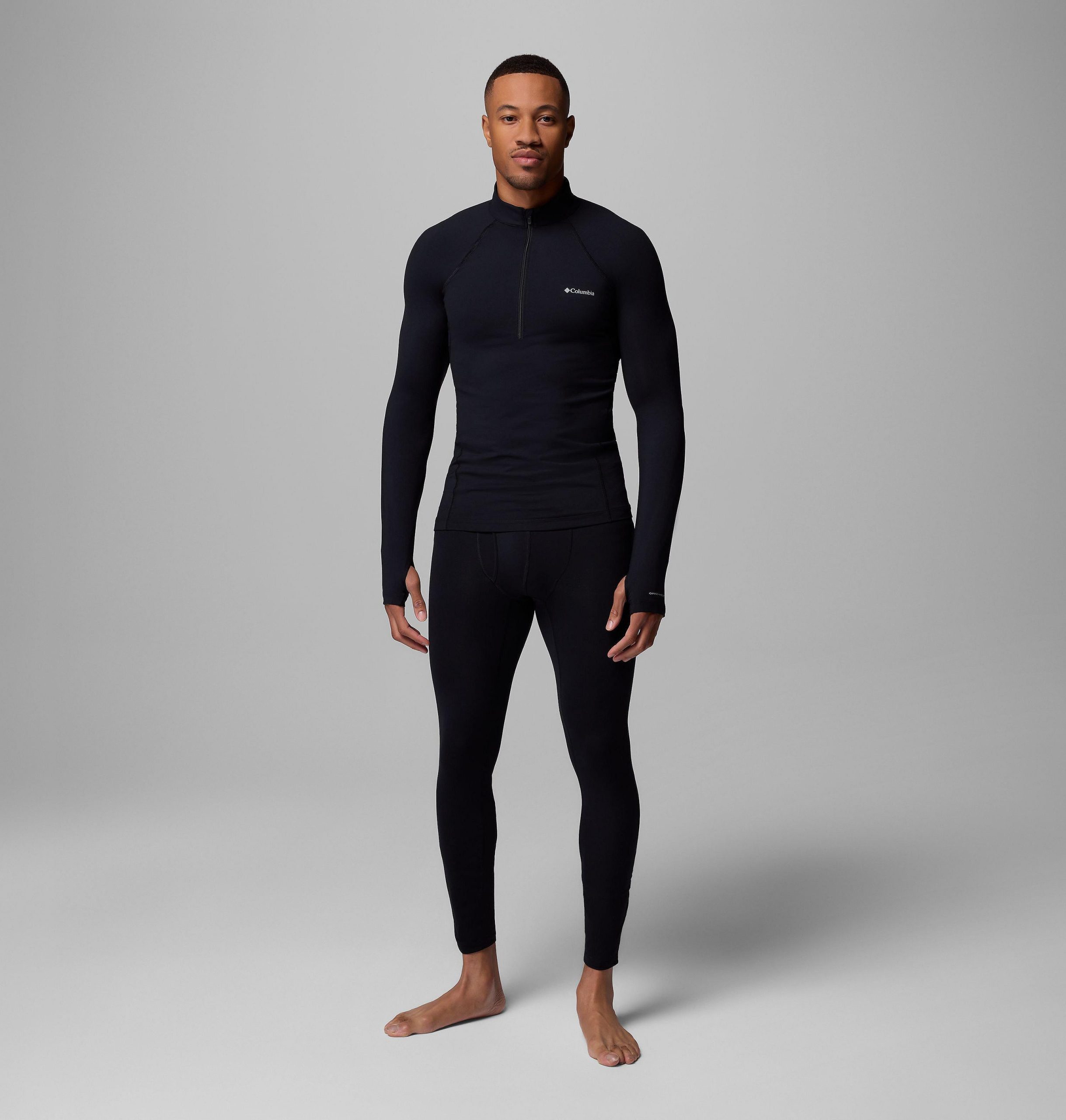 omni-heat midweight baselayer für herren mit halbem reißverschluss