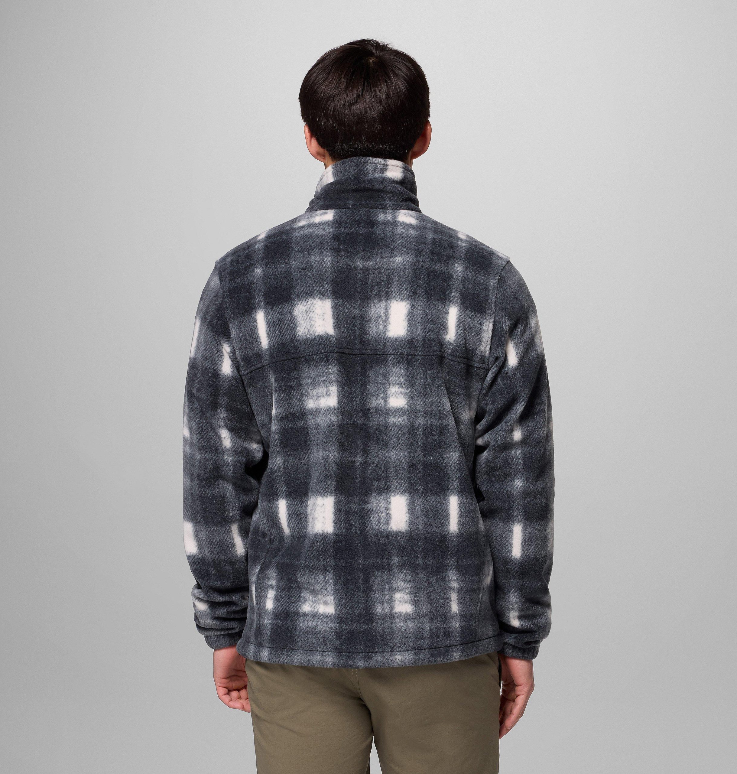 steens herren-fleecejacke mit bergprint – größe l