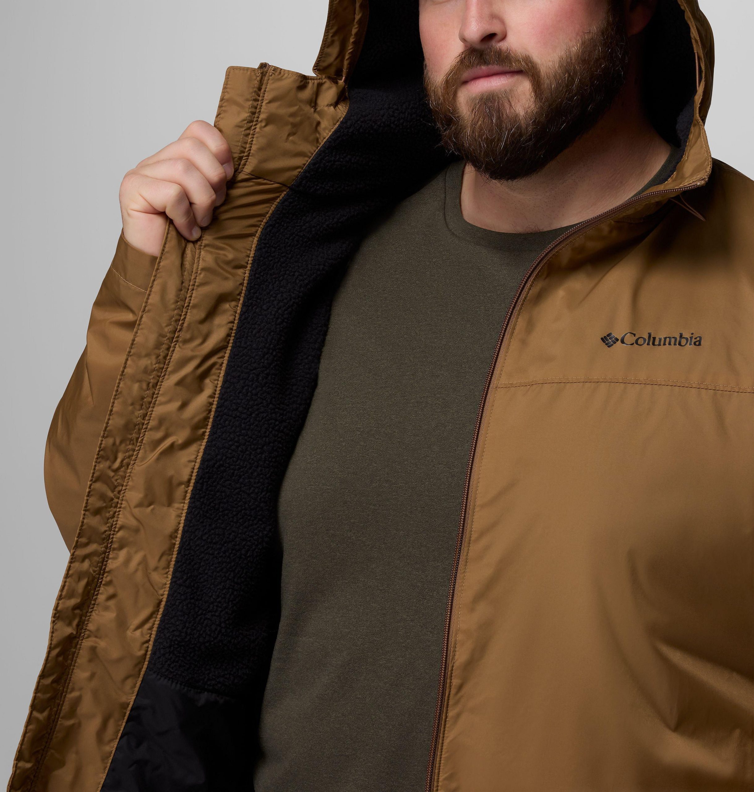 glennaker ii herrenjacke mit sherpa-futter – größe l