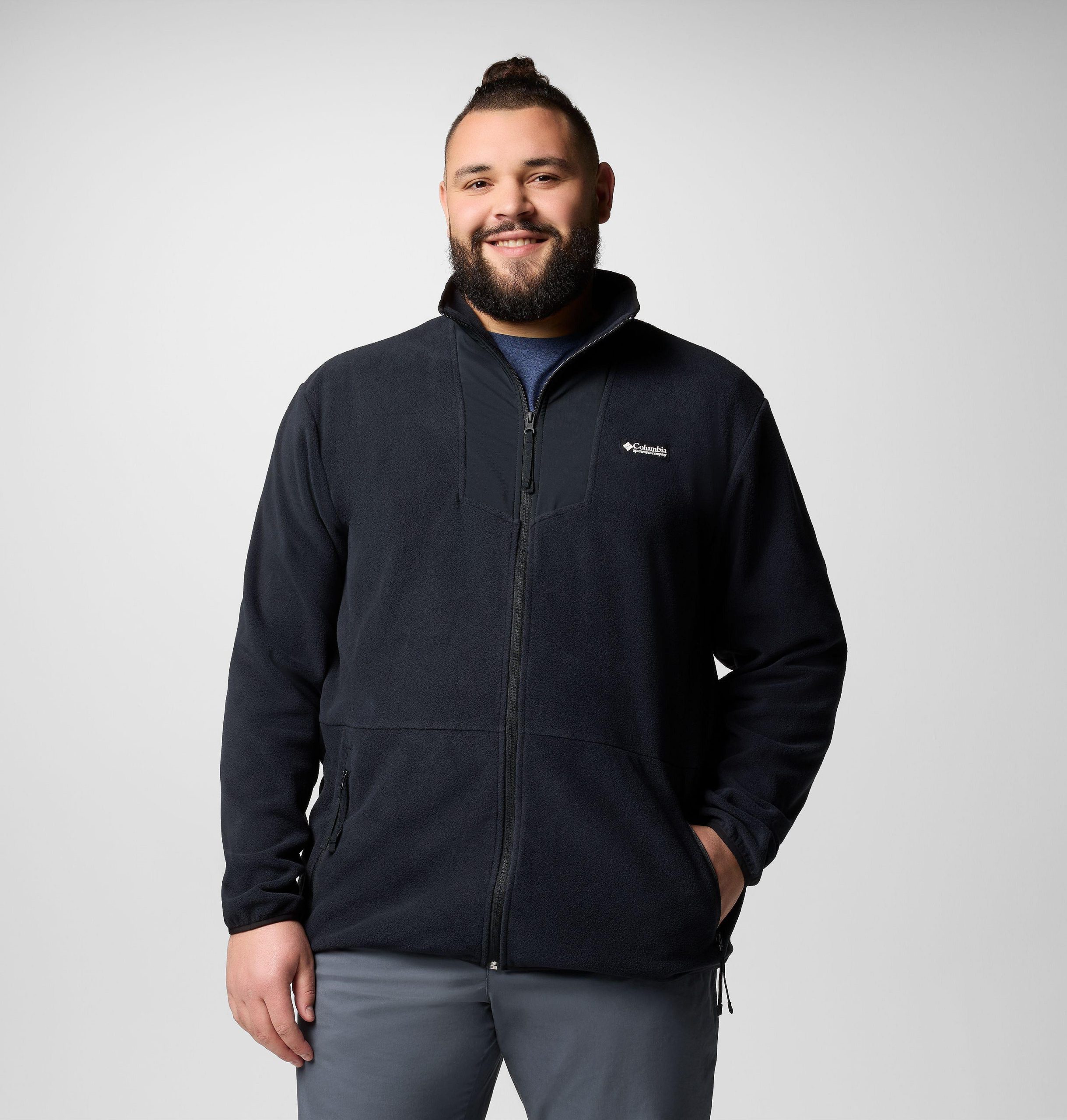 sequoia grove fleecejacke mit durchgehendem reißverschluss für herren – größe l