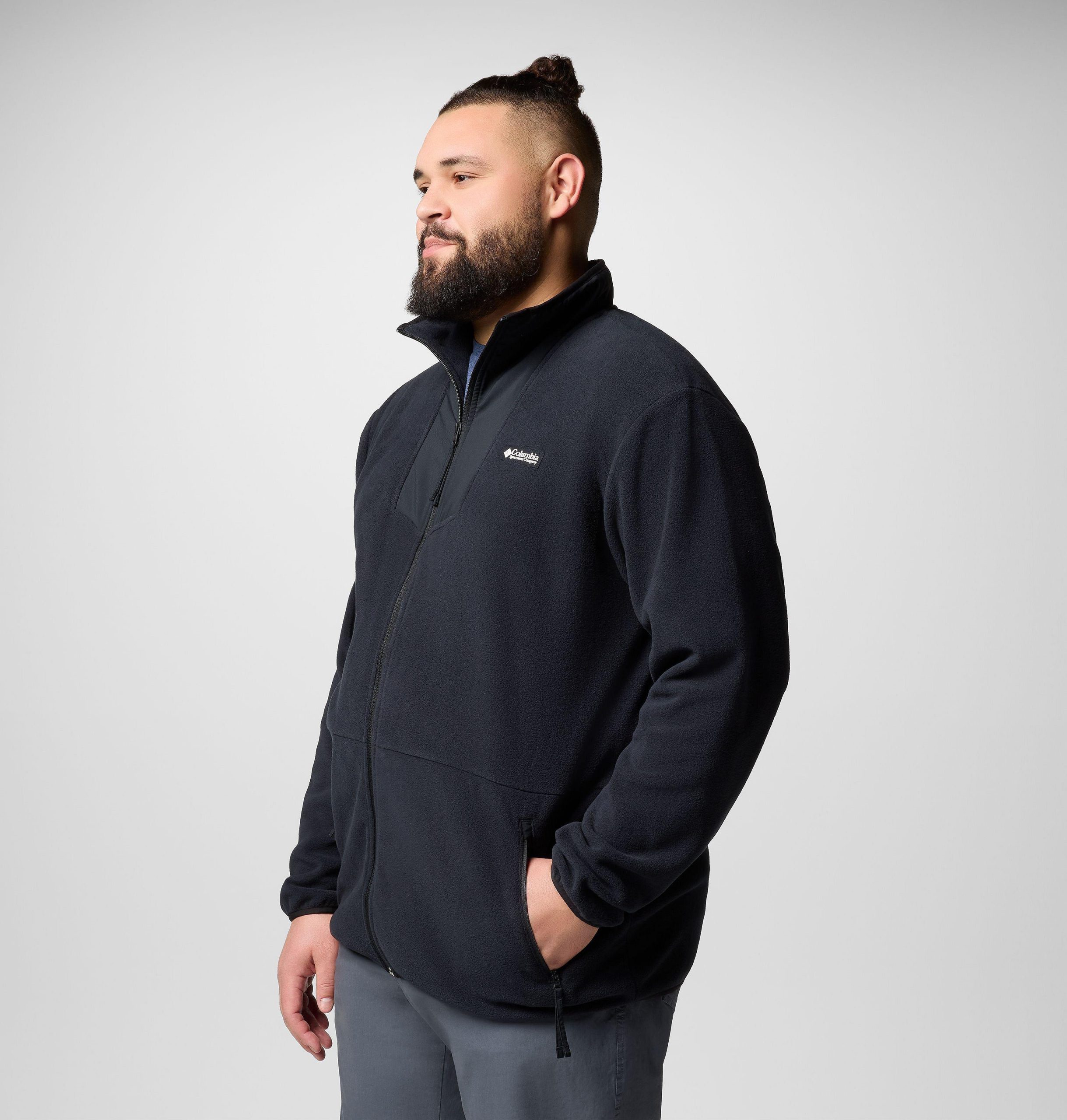 sequoia grove fleecejacke mit durchgehendem reißverschluss für herren – größe l