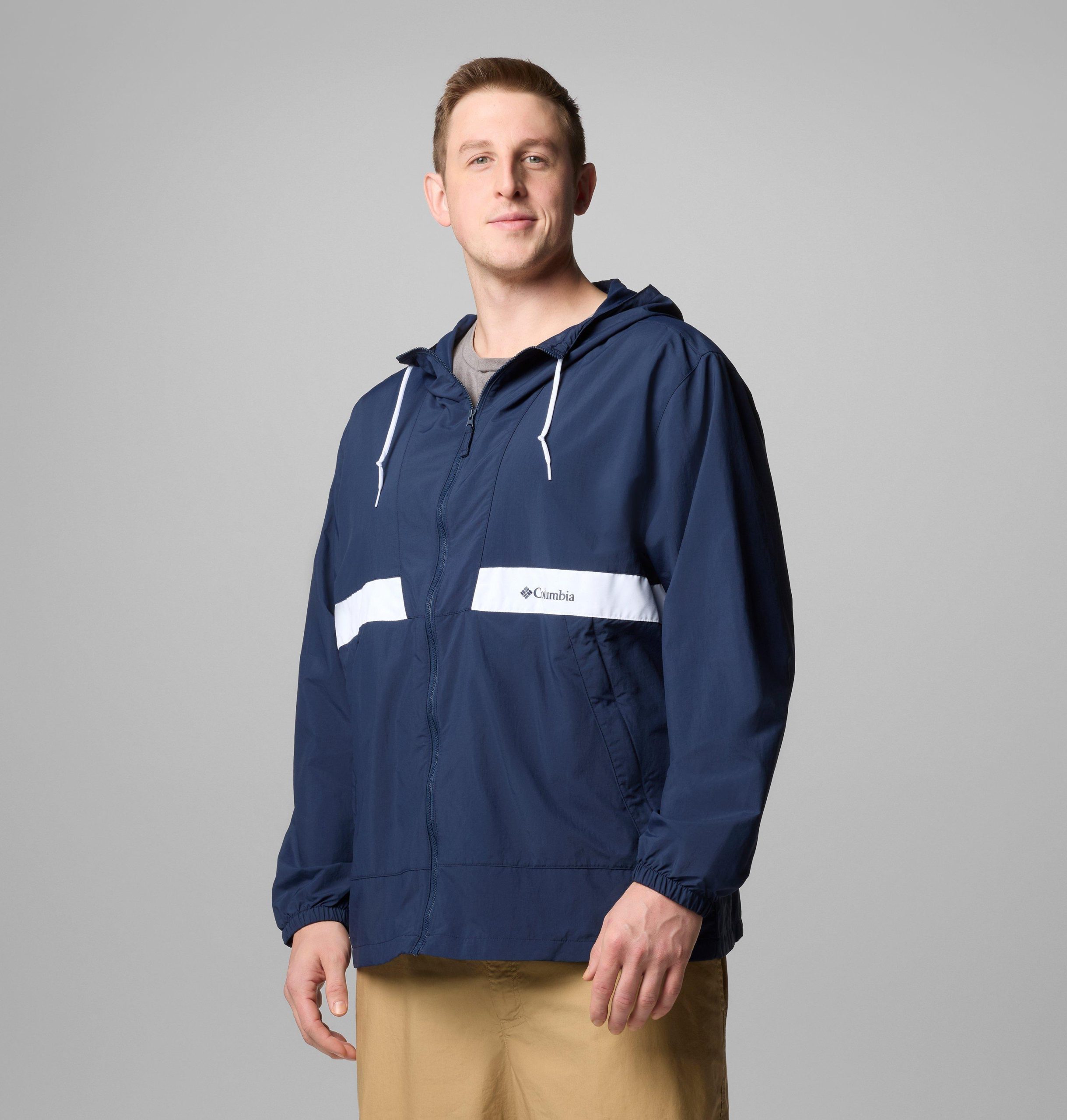 spire valley windjacke mit kapuze für herren – größe l