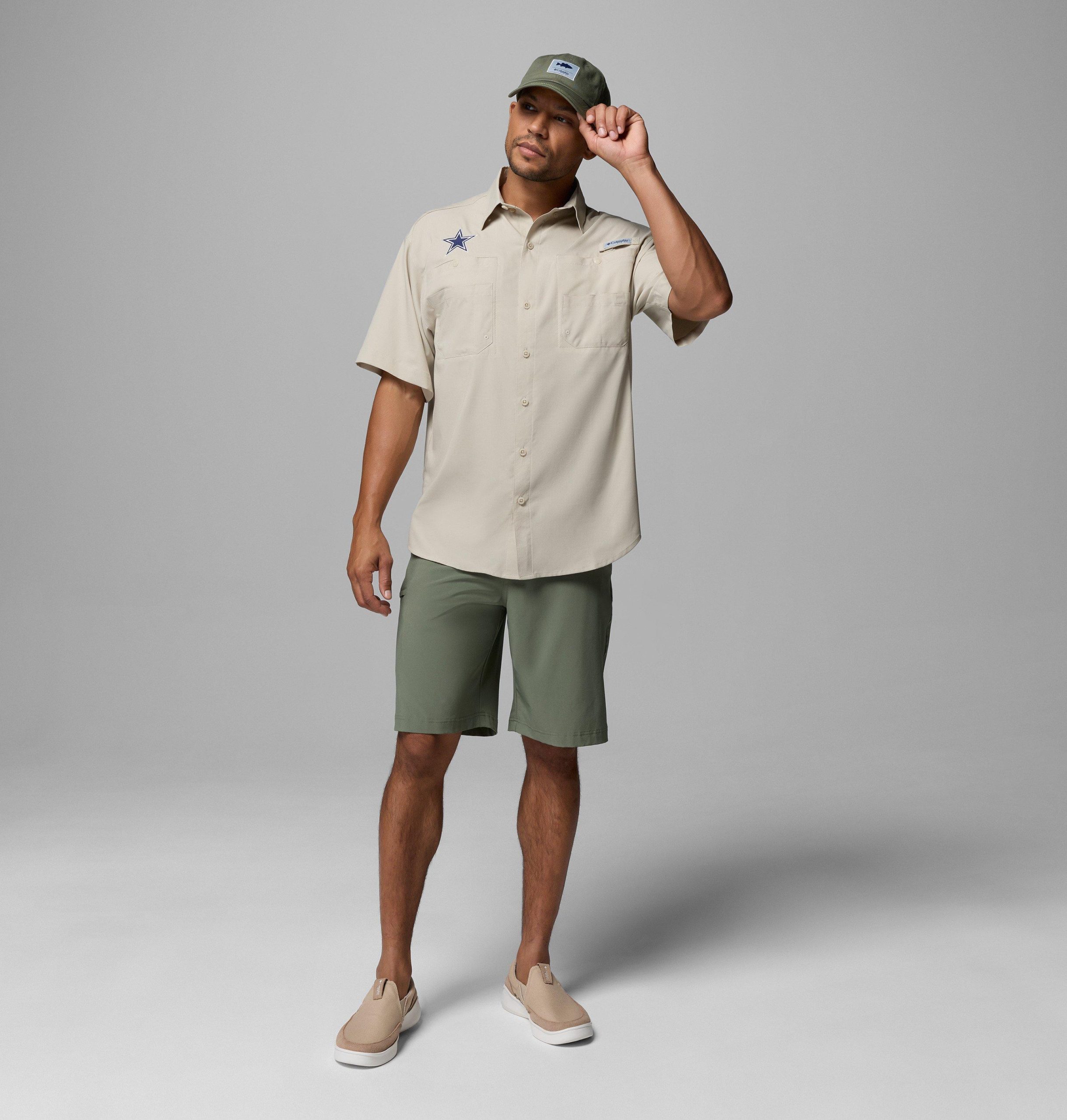 pfg tamiami kurzarm-herrenhemd – langgröße – dallas cowboys