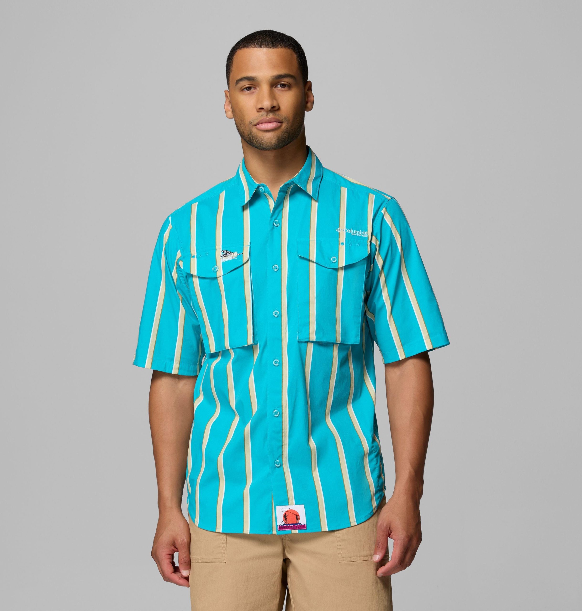 pfg bonefish flats kurzarmhemd für herren mit print