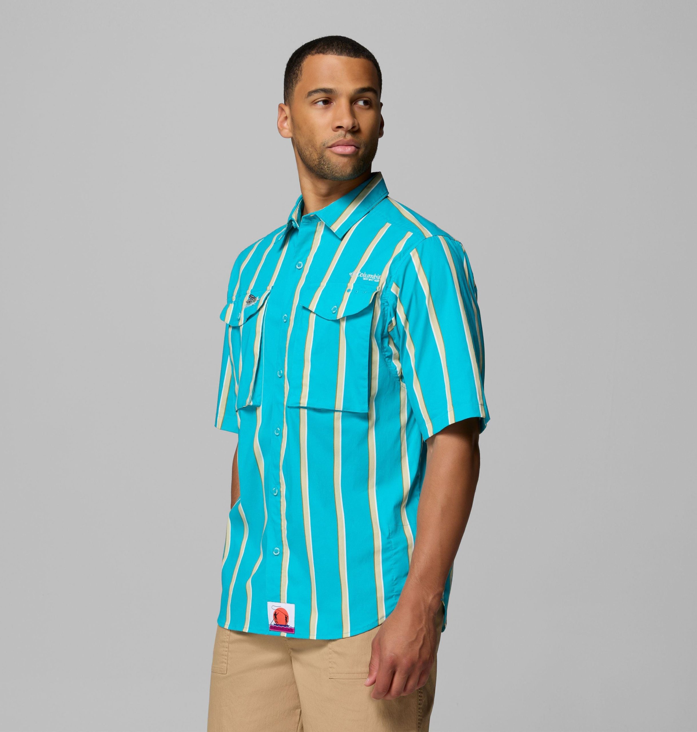 pfg bonefish flats kurzarmhemd für herren mit print