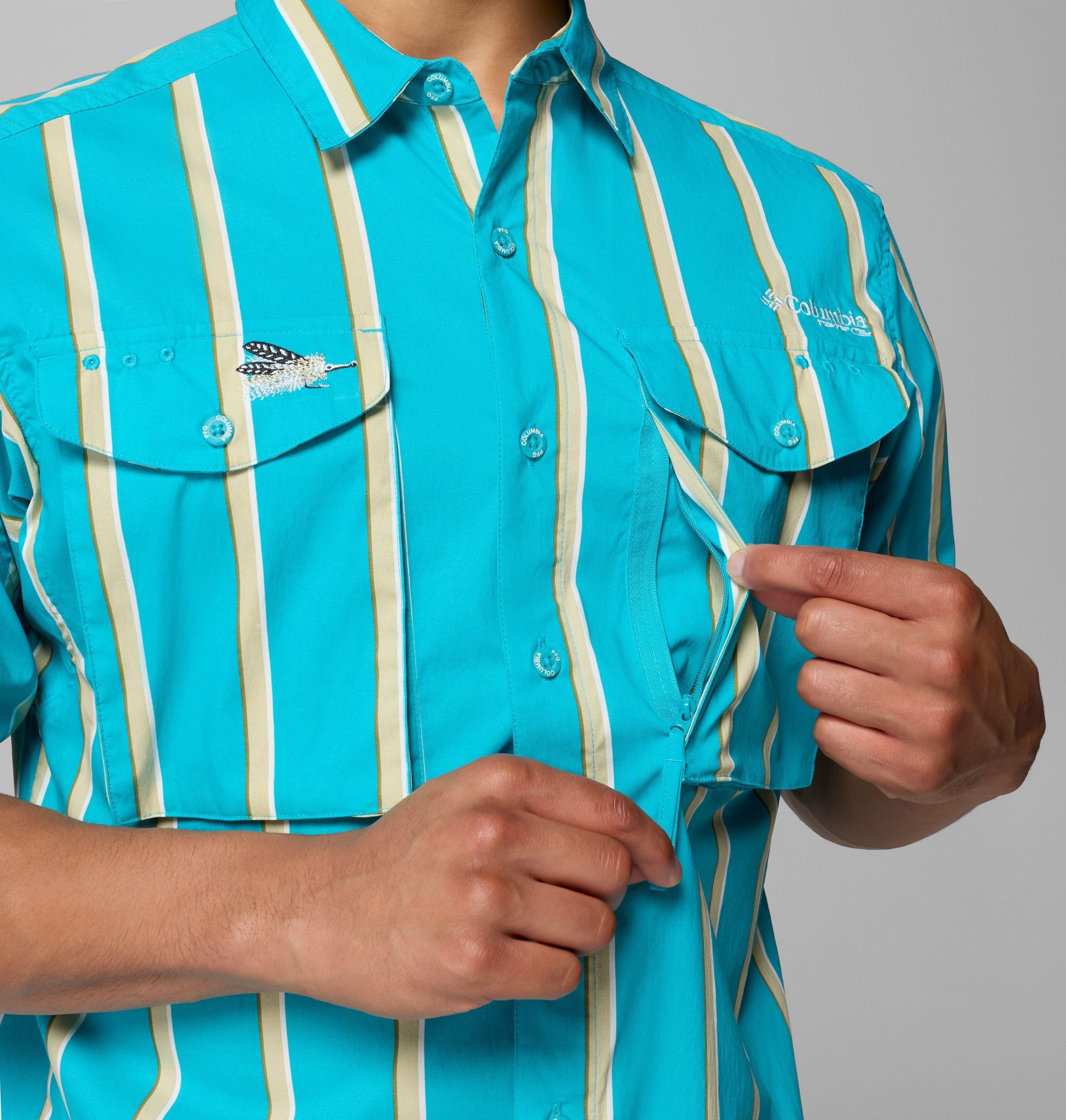 pfg bonefish flats kurzarmhemd für herren mit print