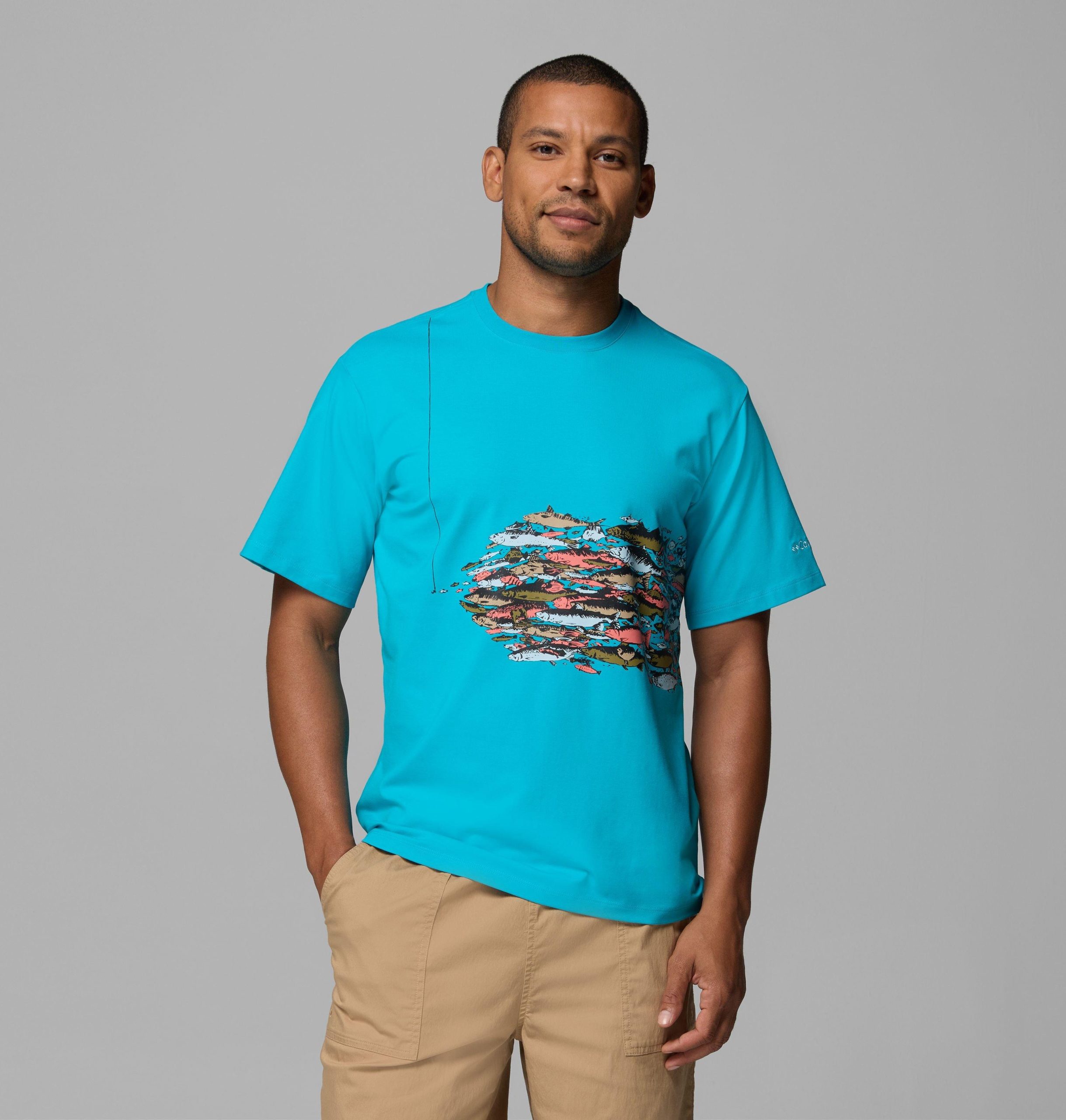 pfg bonefish flats kurzarm-t-shirt für herren
