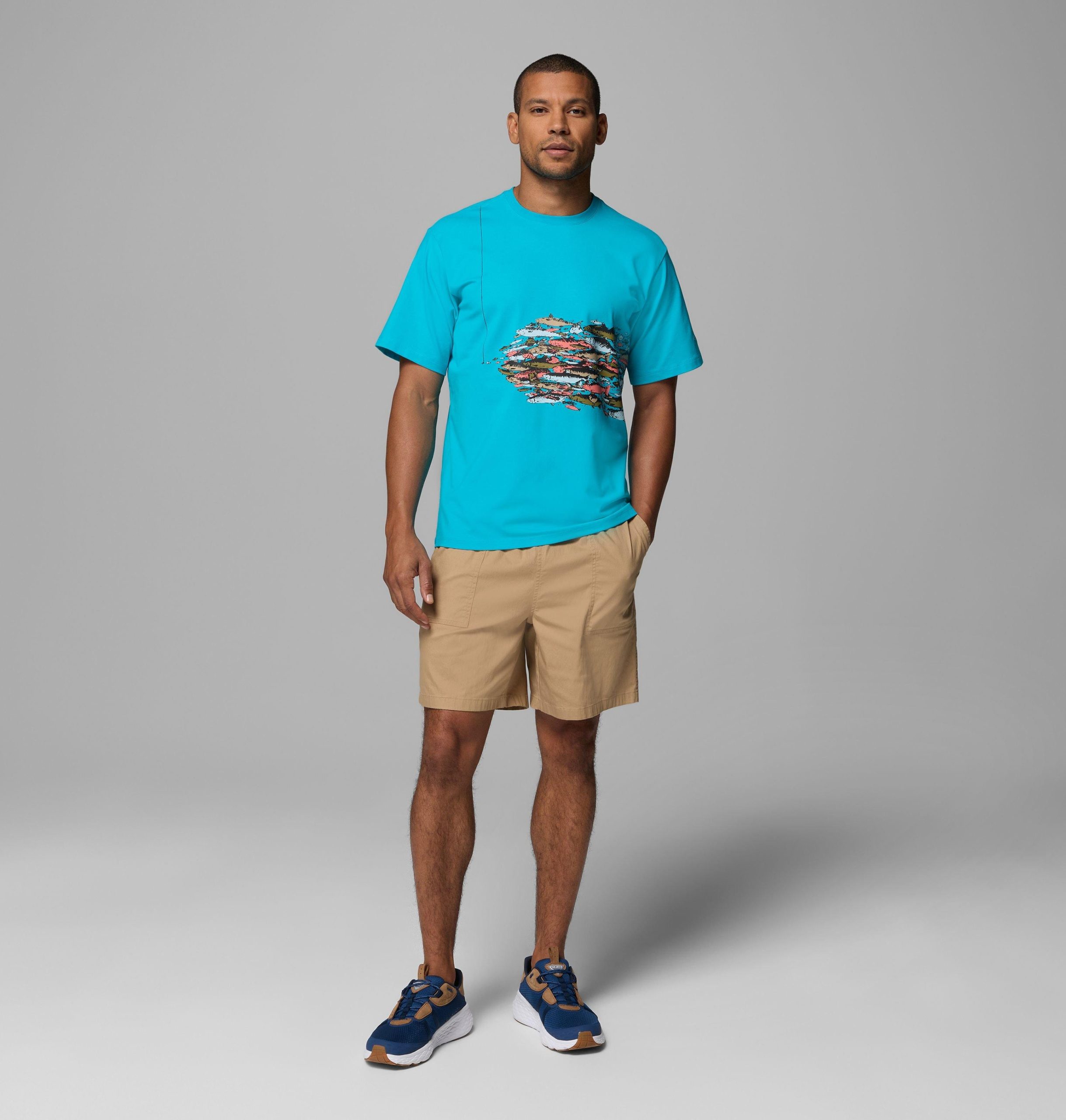 pfg bonefish flats kurzarm-t-shirt für herren