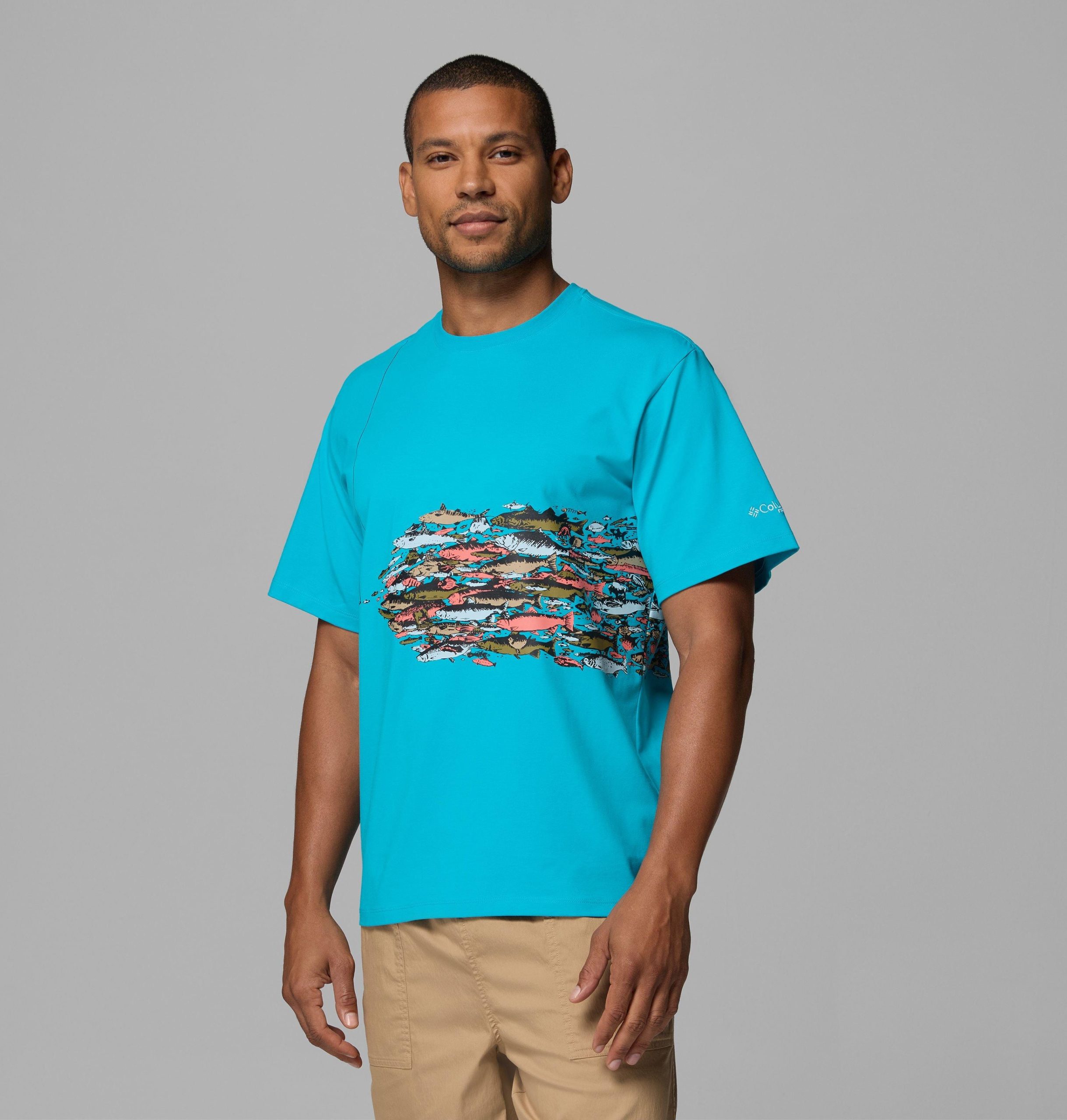 pfg bonefish flats kurzarm-t-shirt für herren