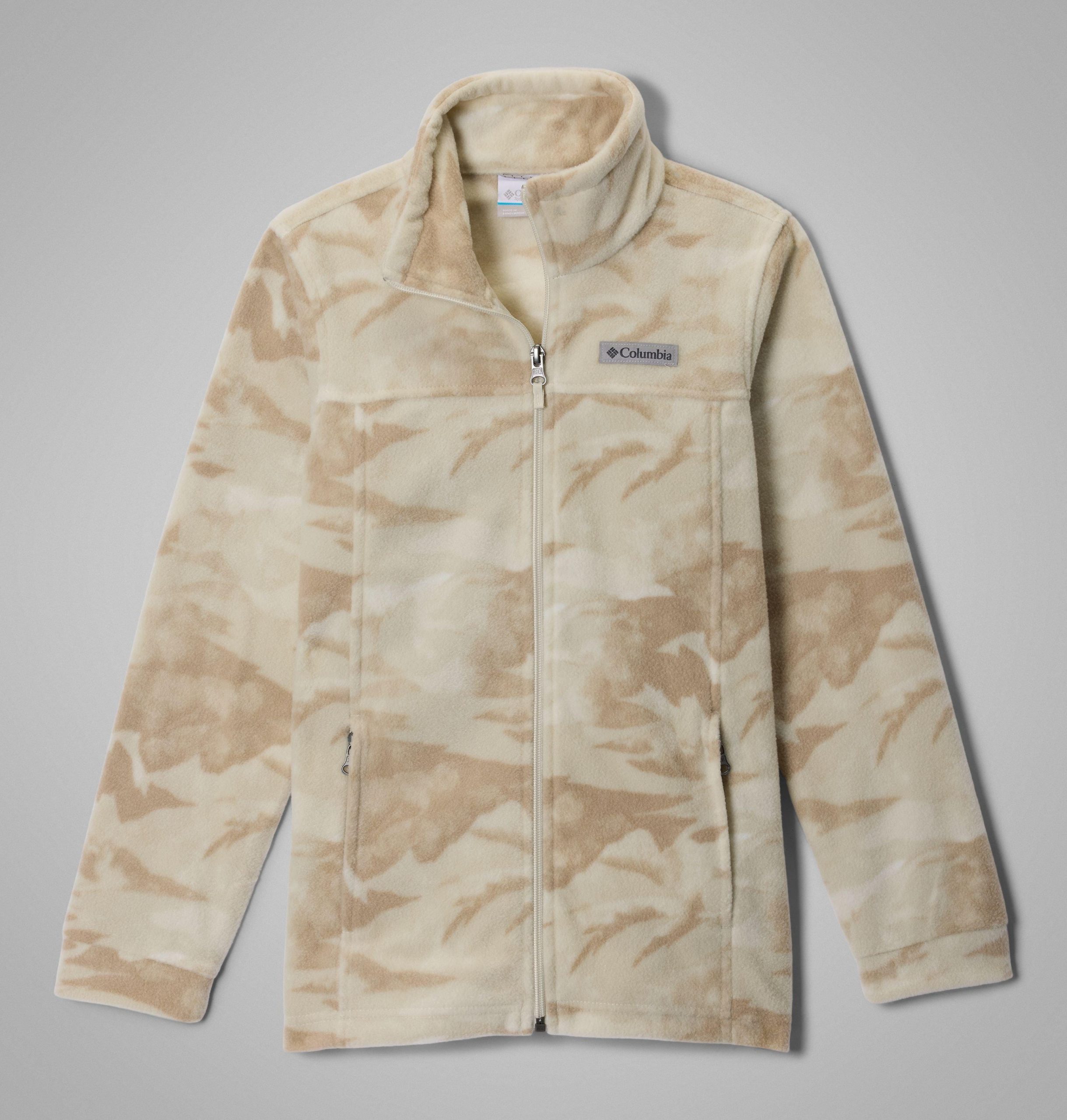 kinder-fleecejacke mit granitberg-print