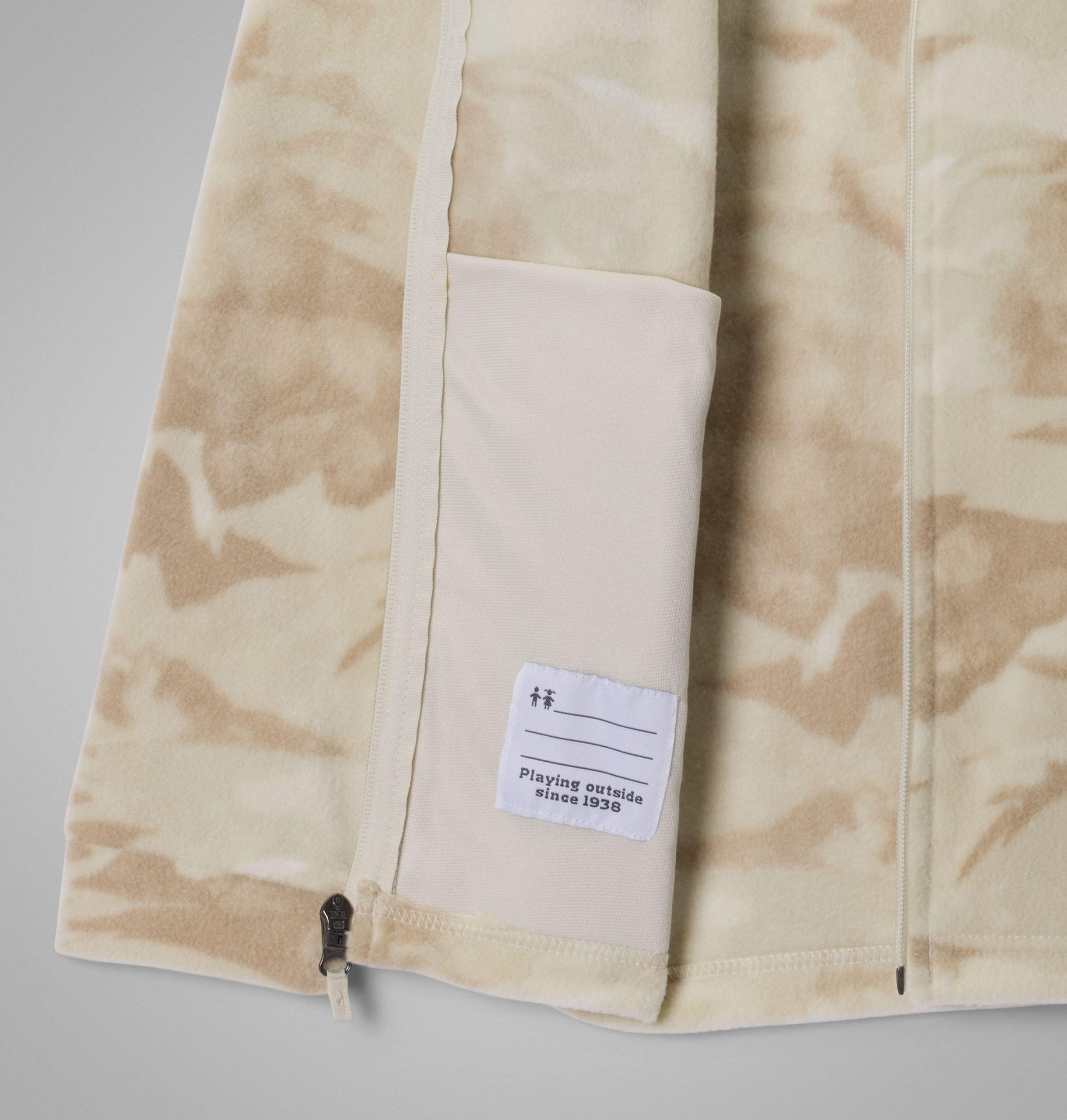 kinder-fleecejacke mit granitberg-print