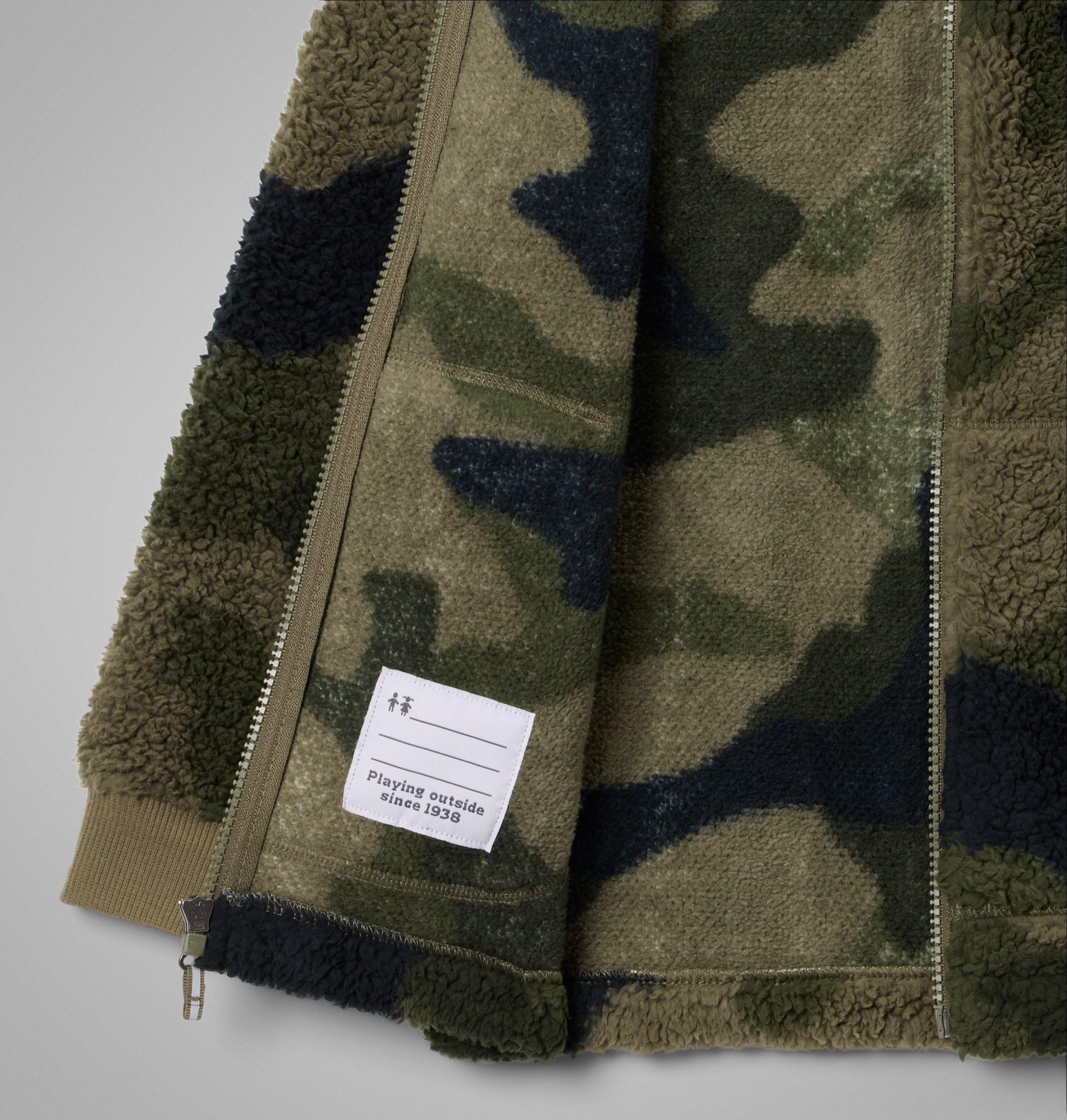 rugged ridge ii sherpa-jacke für jungen mit durchgehendem reißverschluss und print