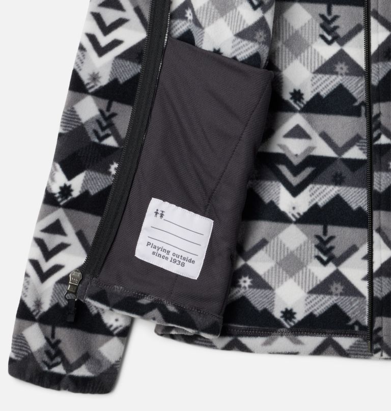 castle dale fleecejacke für jungen mit durchgehendem reißverschluss und print