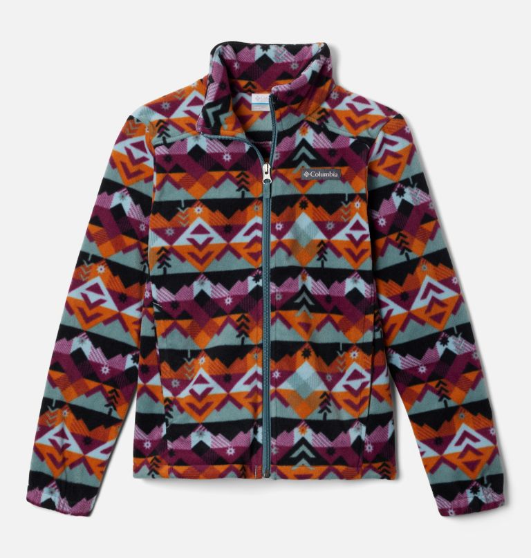 castle dale fleecejacke für jungen mit durchgehendem reißverschluss und print