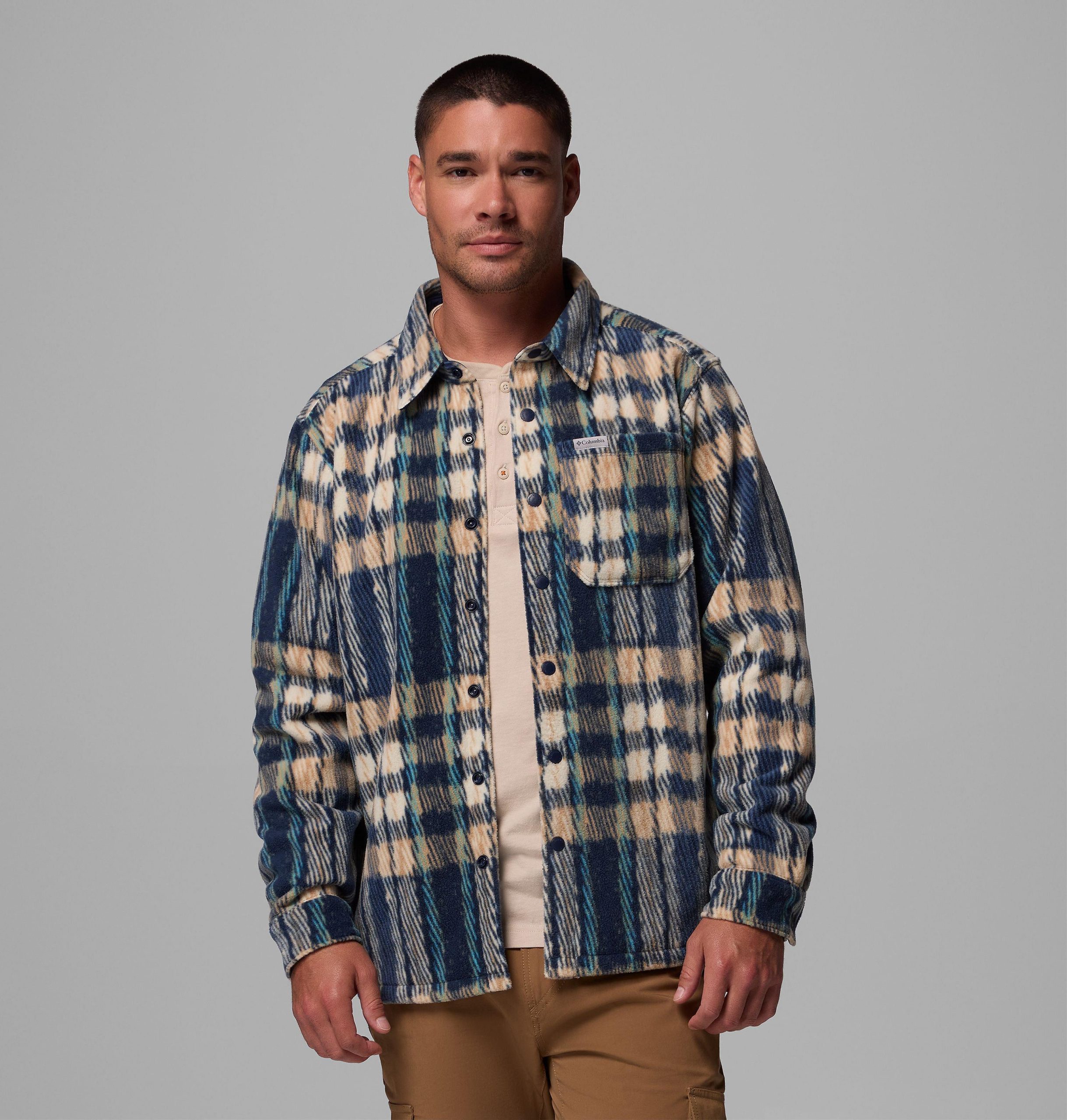 steens mountain herren-fleecehemdjacke mit print ii