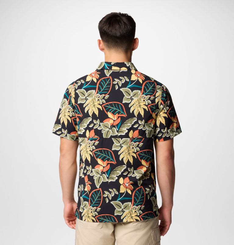 herren tech trail utility kurzarmhemd mit print