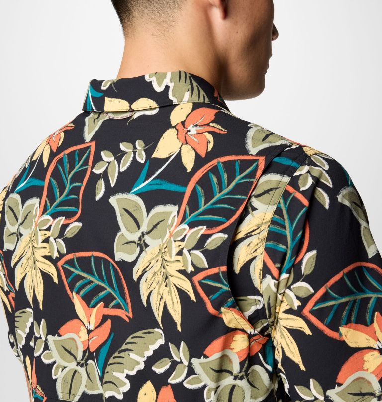 herren tech trail utility kurzarmhemd mit print