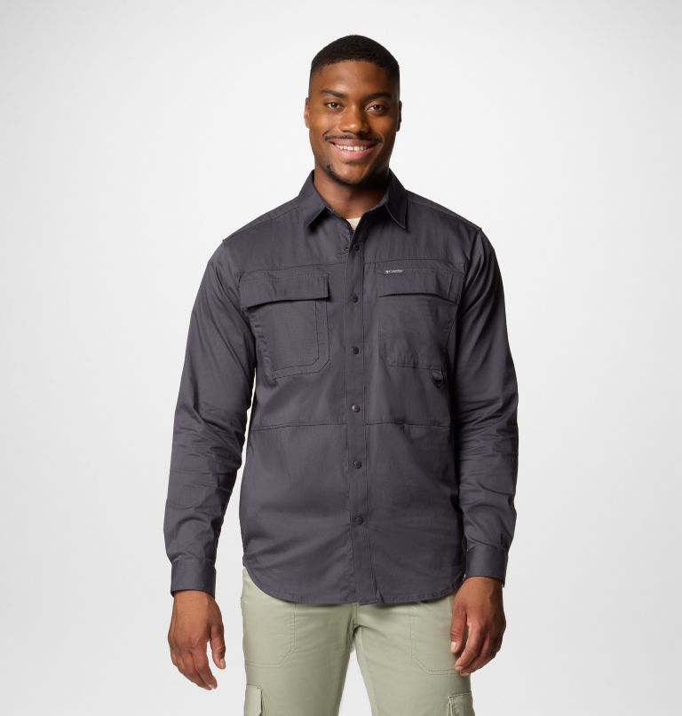 landroamer herren-langarmhemd aus twill