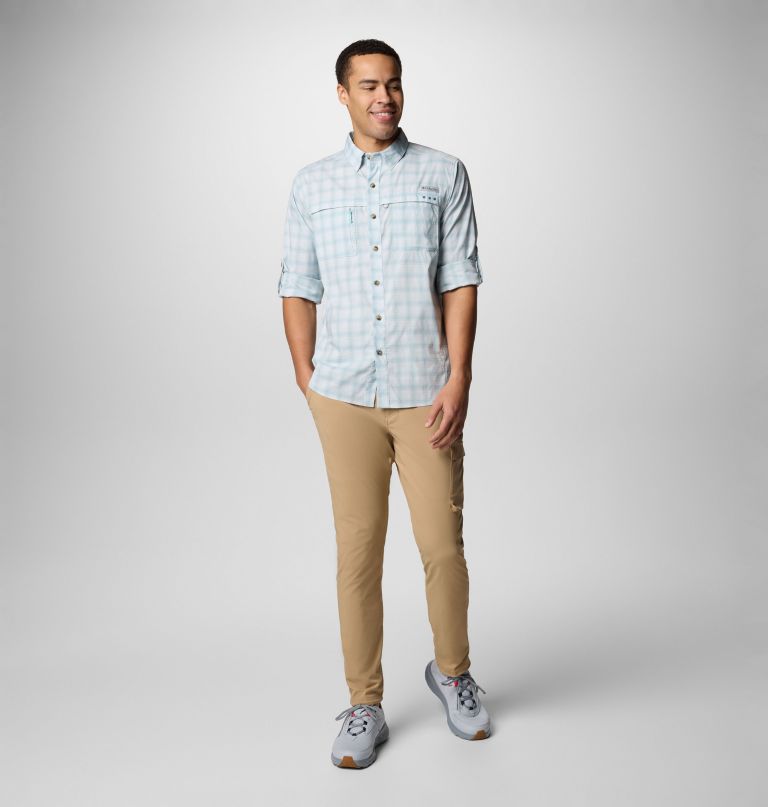 pfg wild cast performance langarmshirt für herren garngefärbt