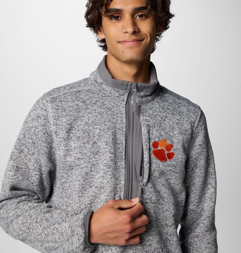herren-fleecepullover mit halbem reißverschluss modell collegiate sweater weather - clemson