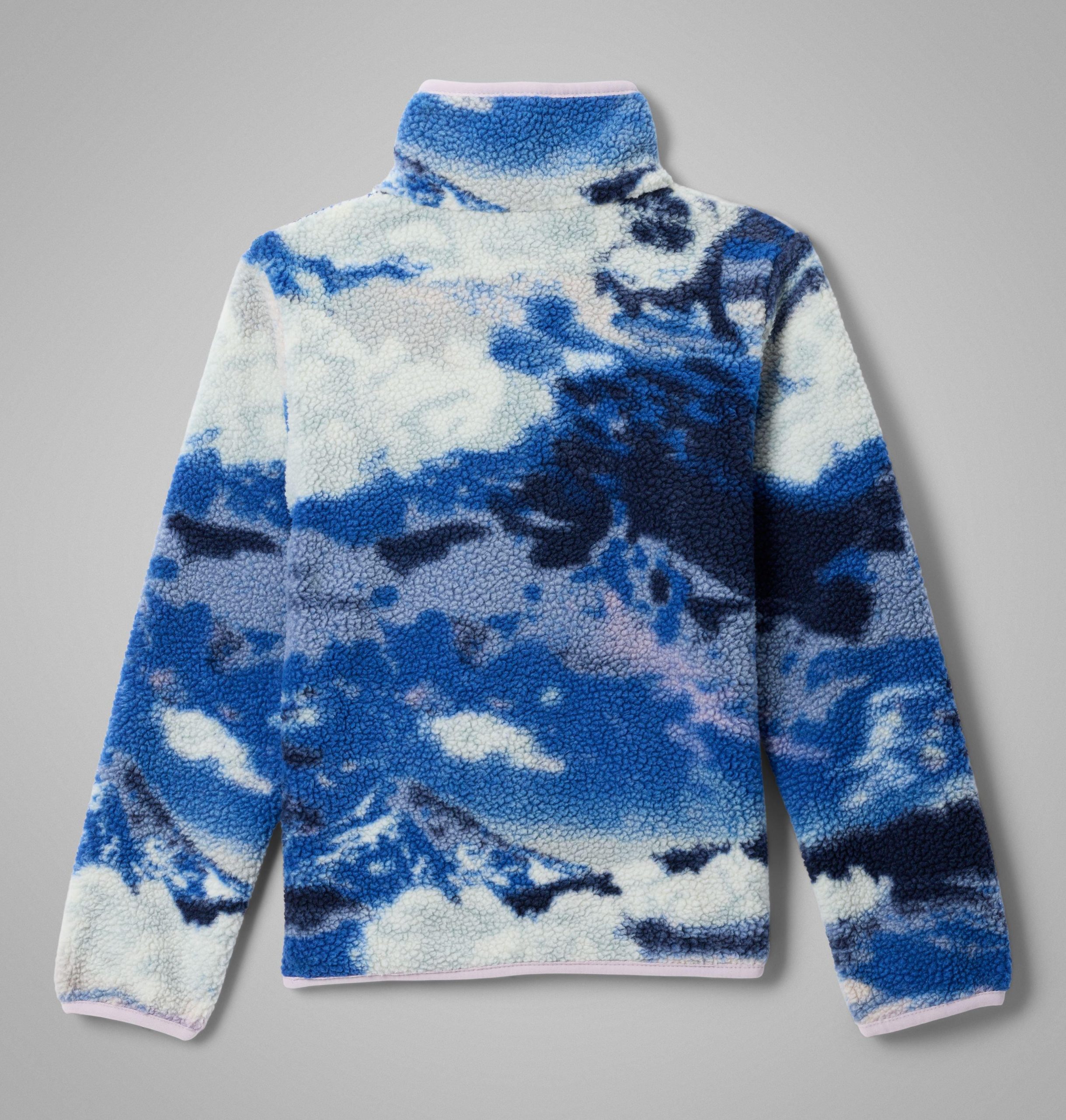 helvetia ii bedruckter fleece-pullover für kinder mit halben druckknöpfen