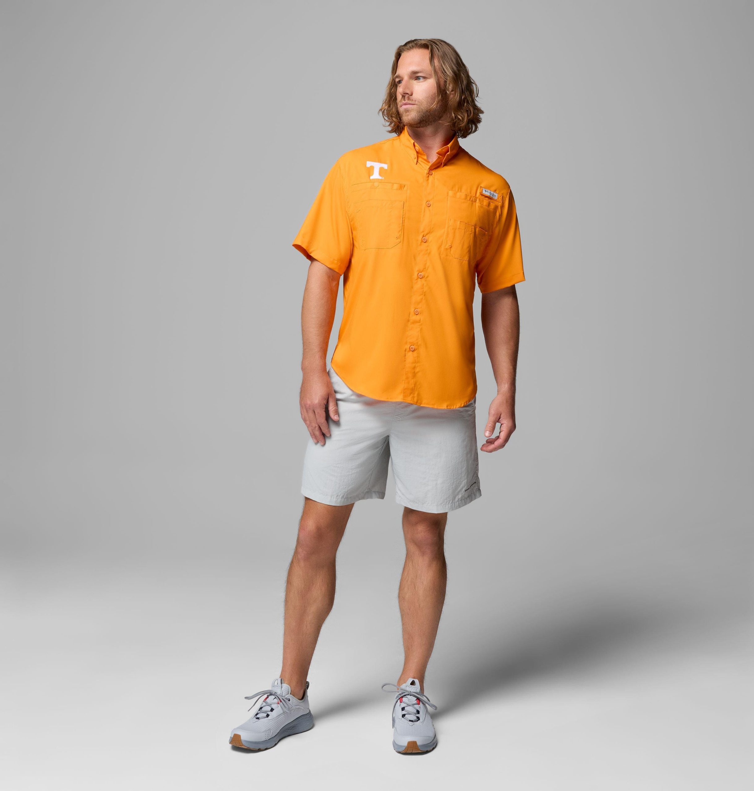 pfg tamiami kurzarm-herrenhemd für college-fans – tennessee