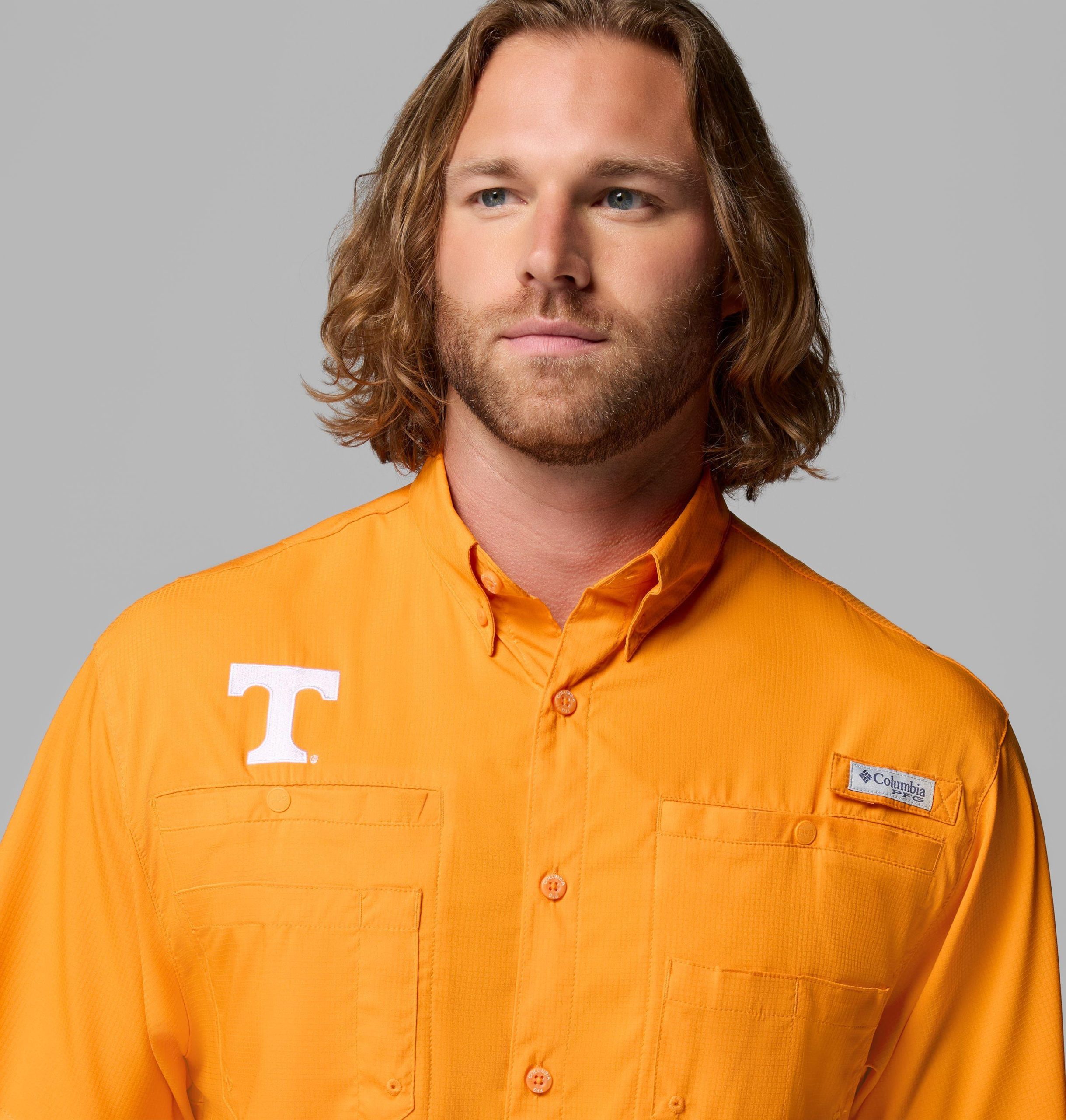pfg tamiami kurzarm-herrenhemd für college-fans – tennessee