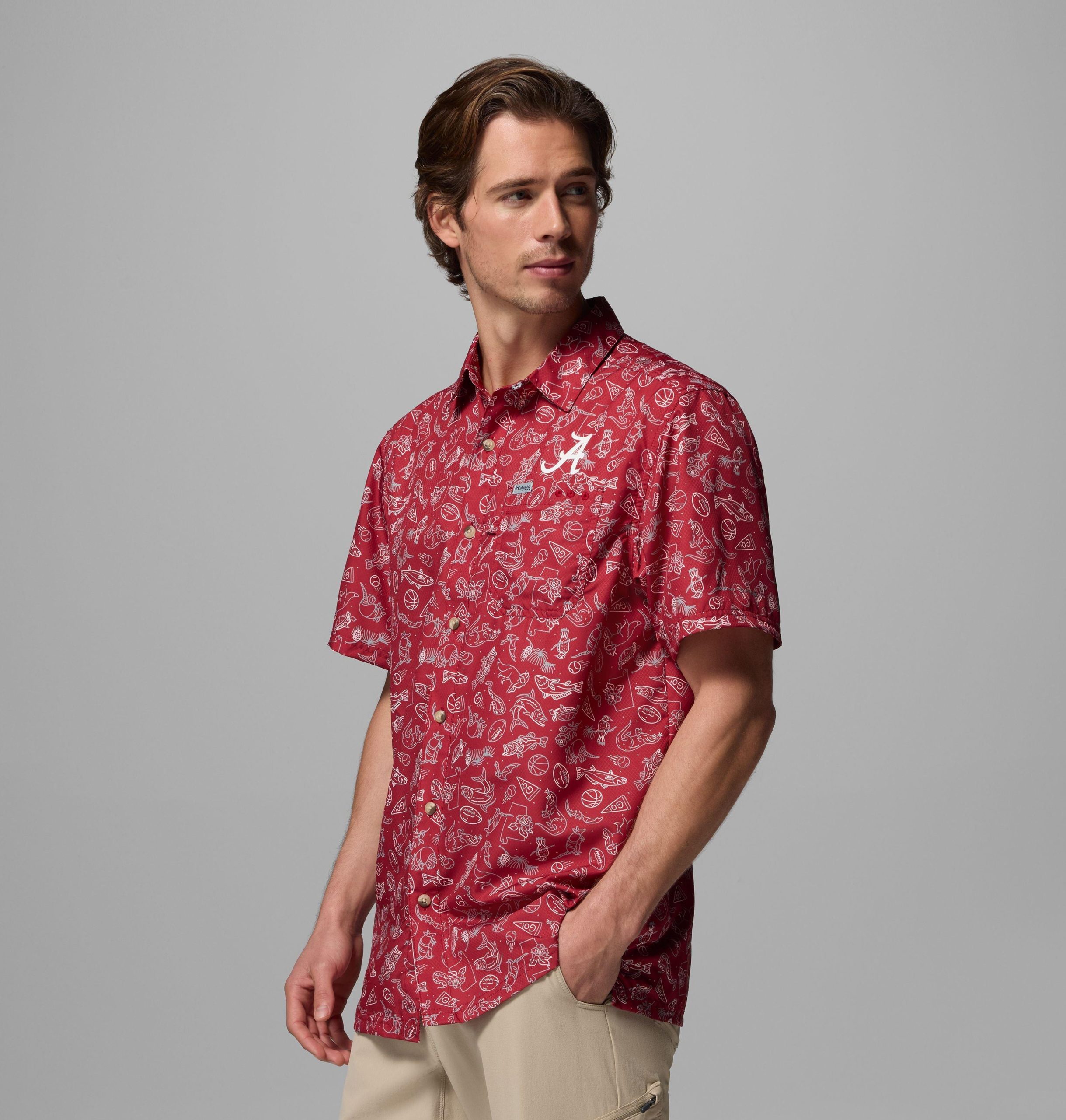 pfg super slack tide herren-college-shirt für alabama