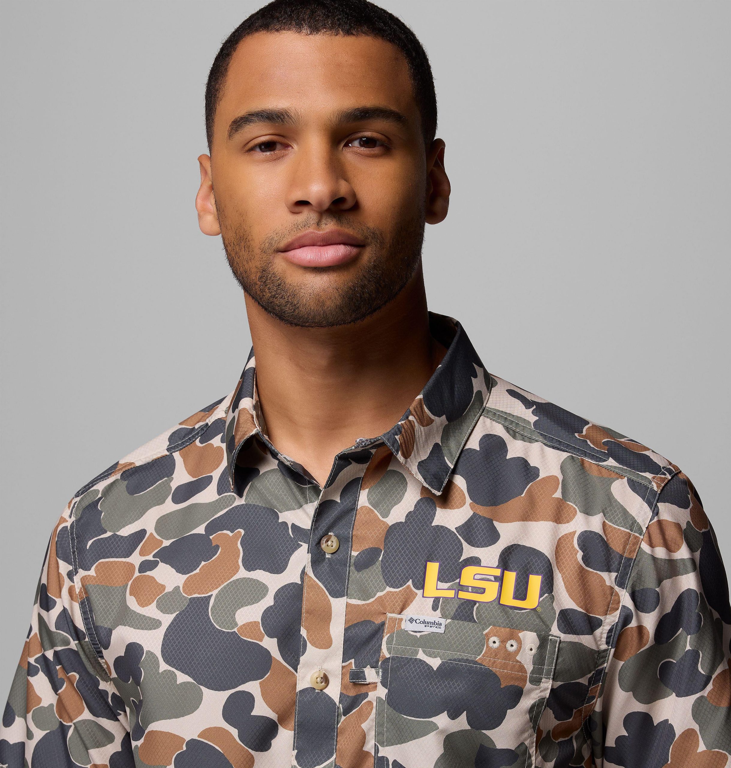 herren-college-shirt von pfg super slack tide - lsu