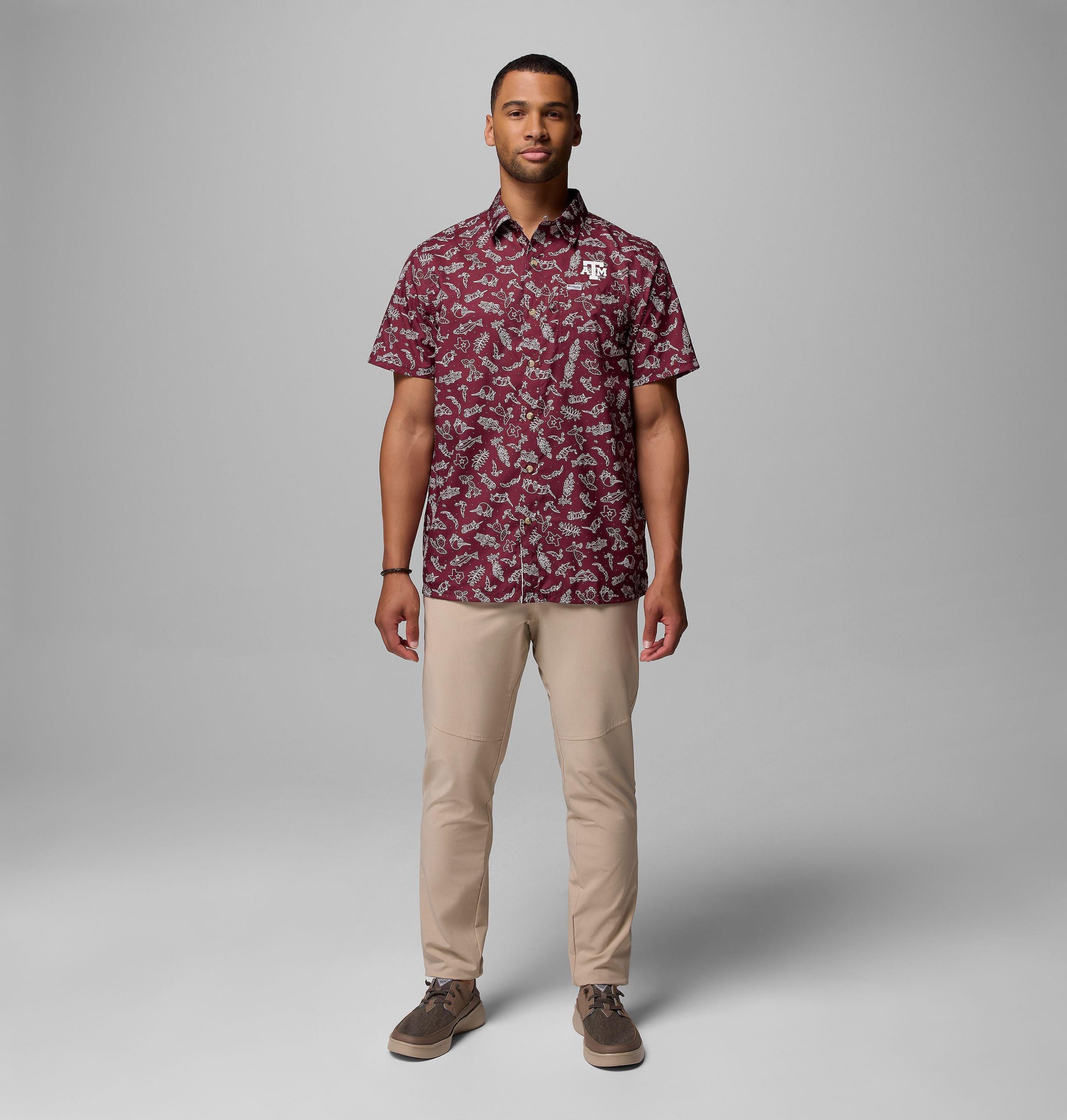 pfg super slack tide herren-college-shirt für texas am
