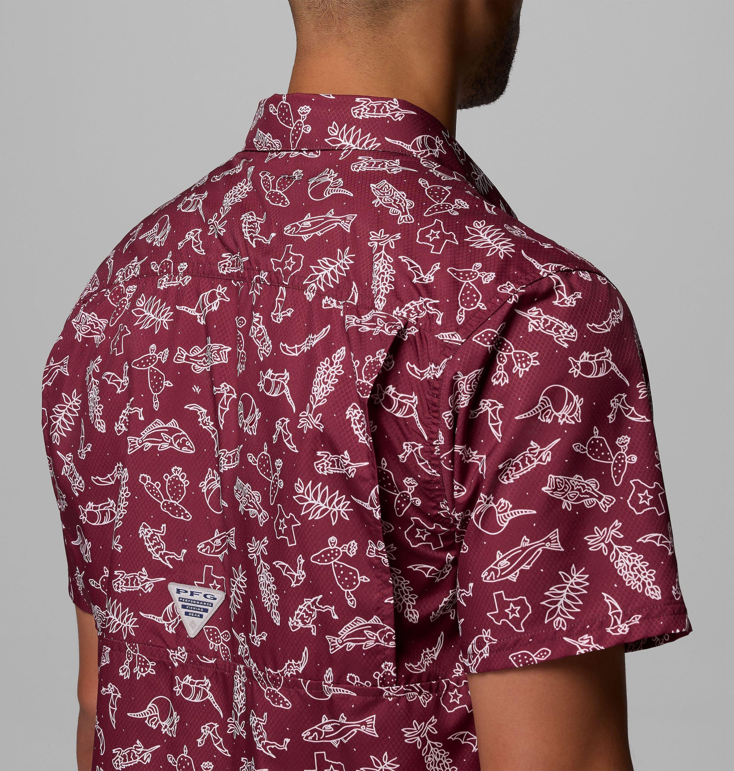 pfg super slack tide herren-college-shirt für texas am