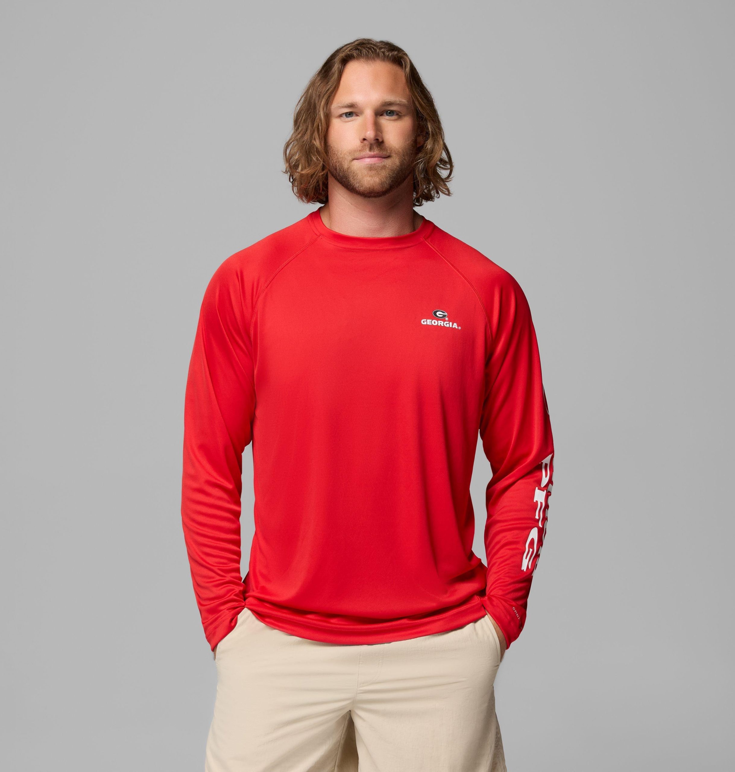 herren-langarmshirt pfg terminal tackle college - georgia