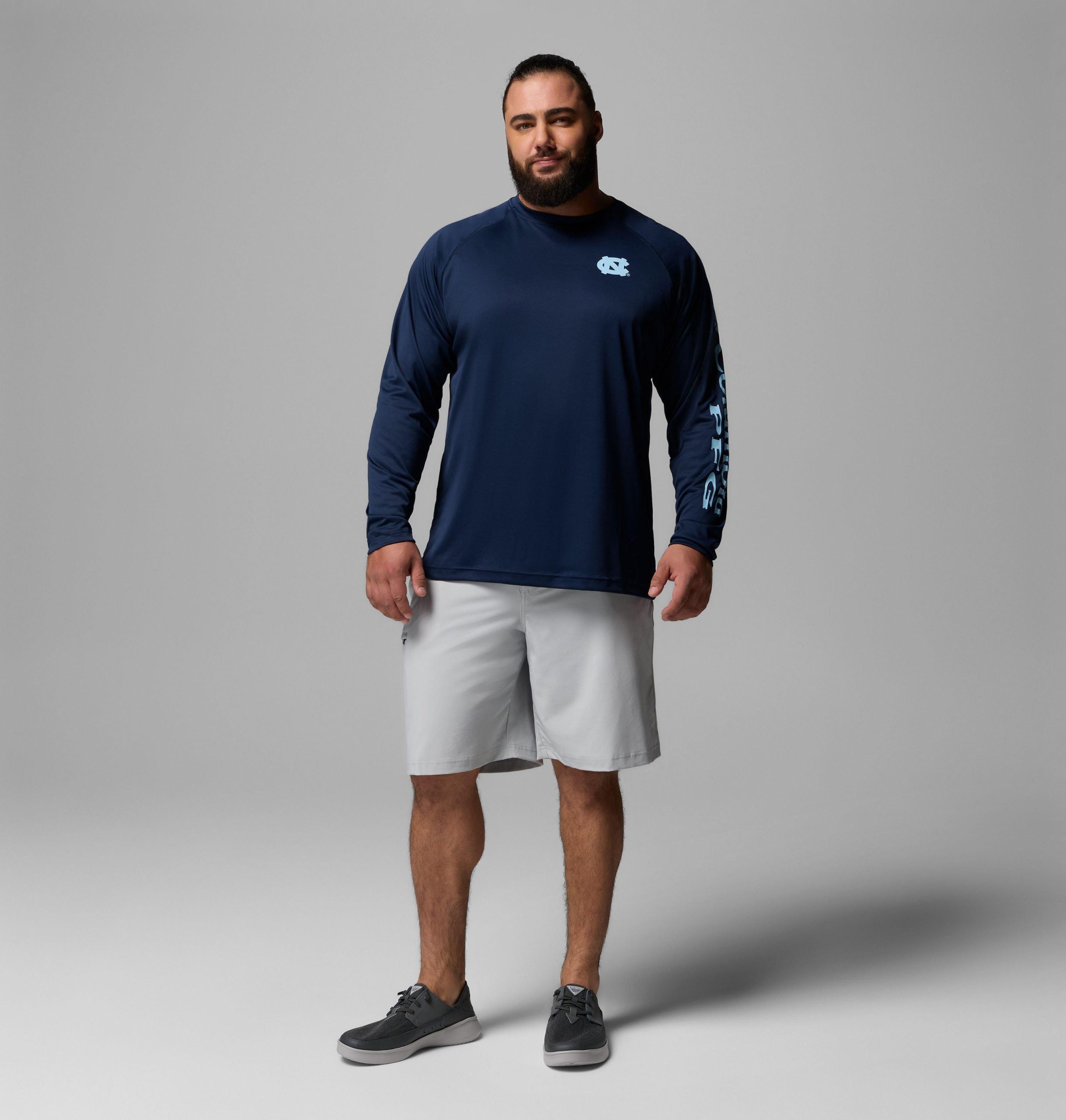 herren college pfg terminal tackle langarmshirt - größe l - north carolina