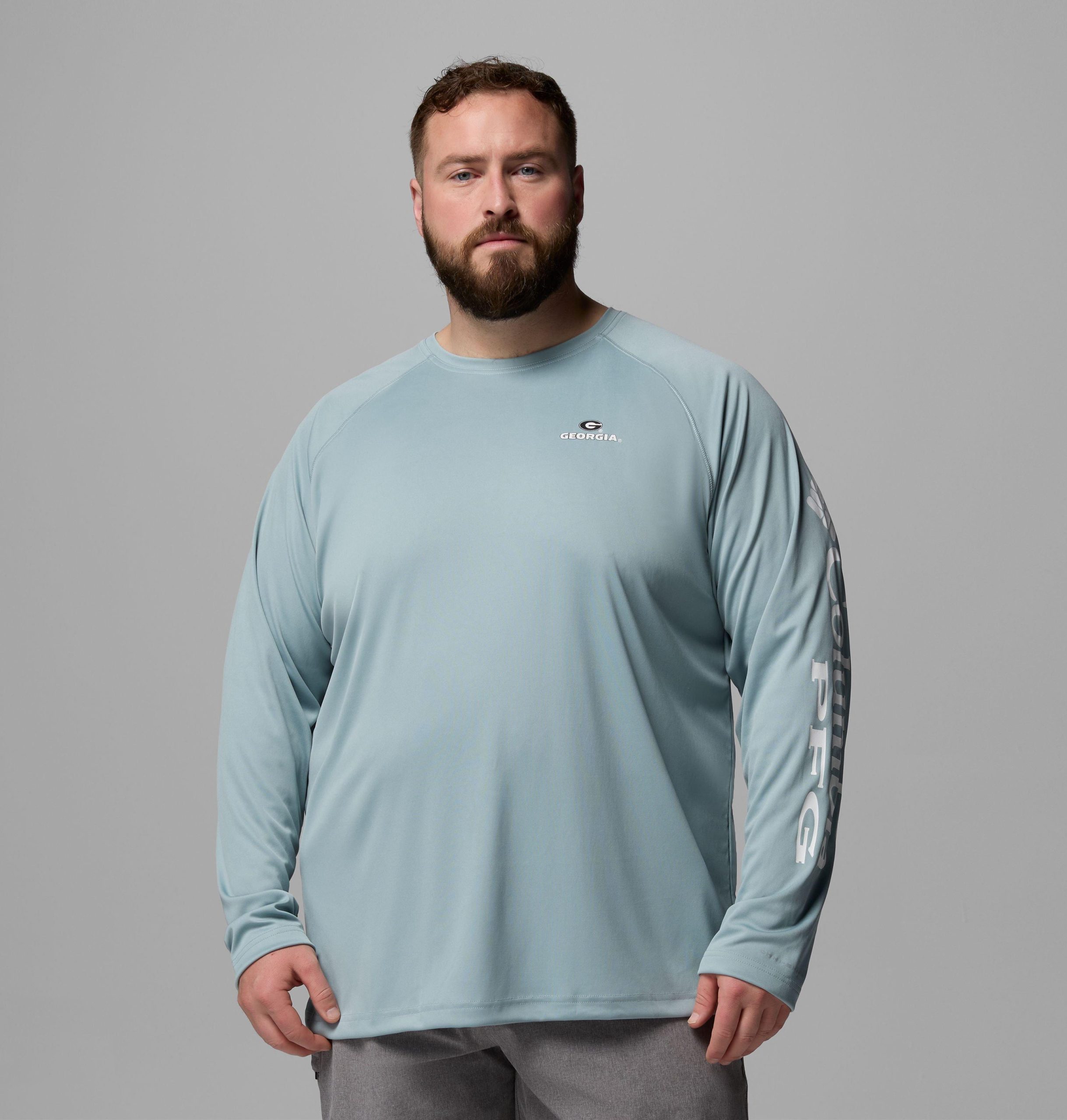 herren college pfg terminal tackle langarmshirt - größe b - georgia