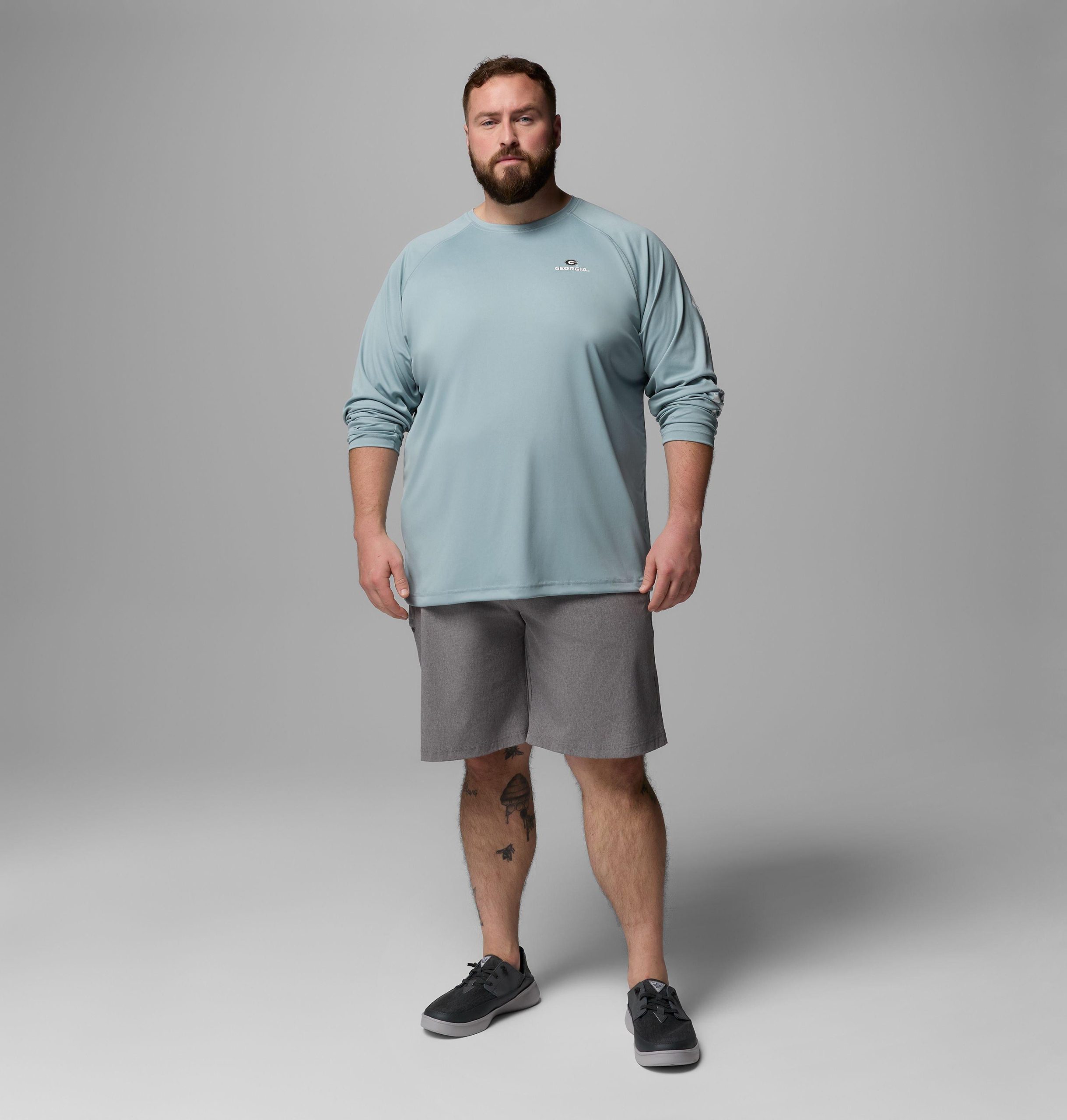 herren college pfg terminal tackle langarmshirt - größe b - georgia