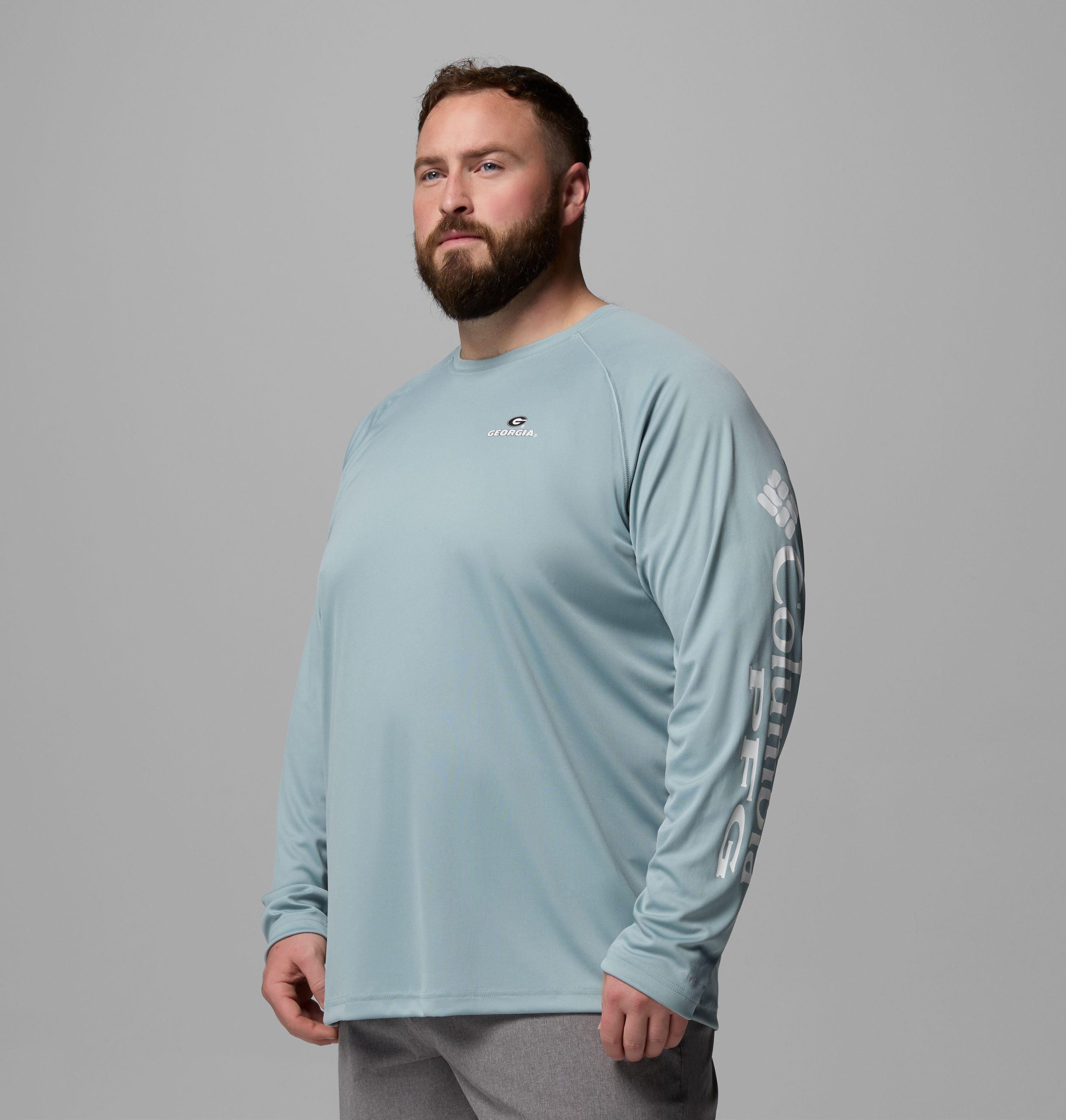 herren college pfg terminal tackle langarmshirt - größe b - georgia