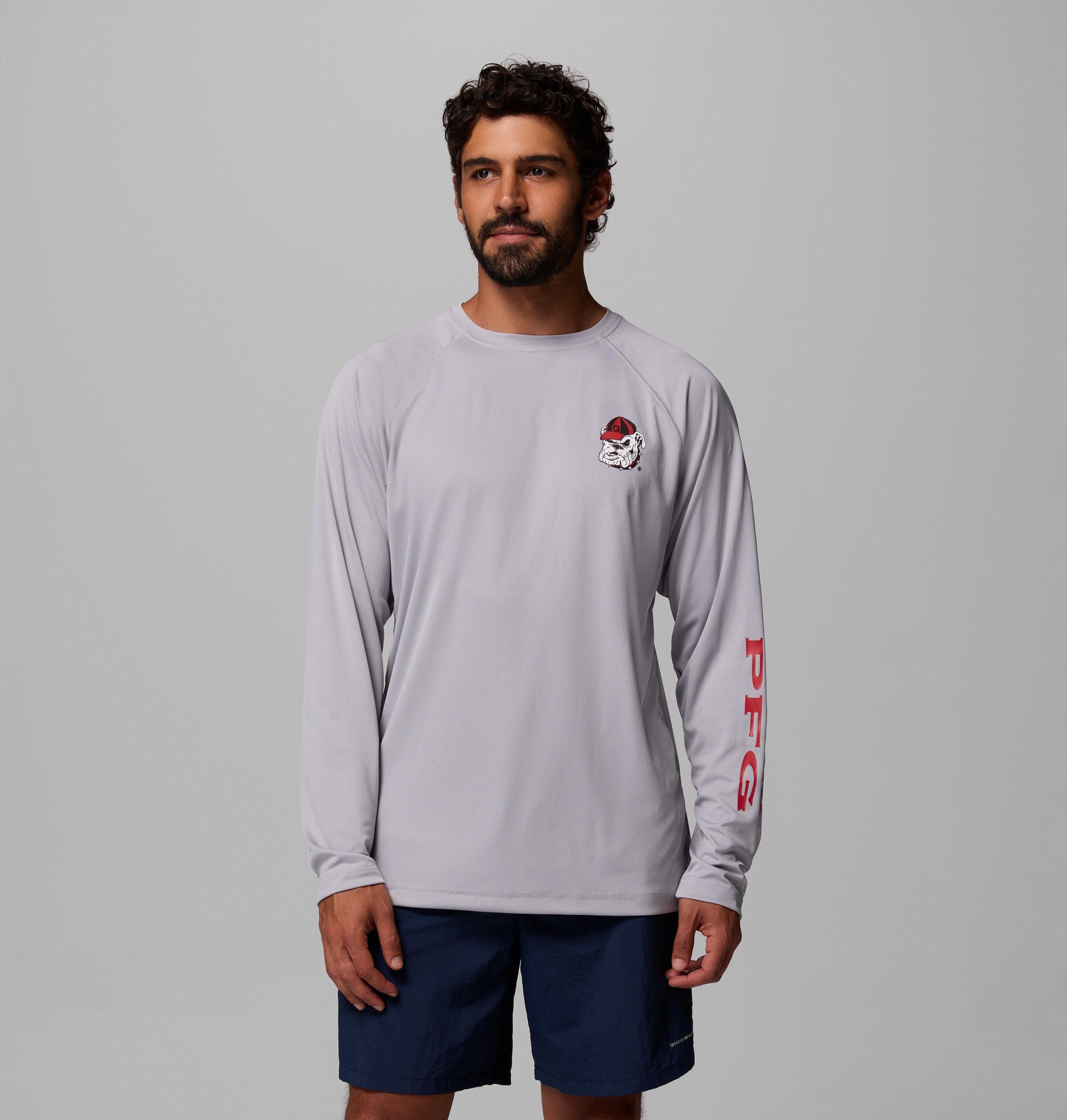 herren college pfg terminal tackle langarmshirt - langgröße - georgia