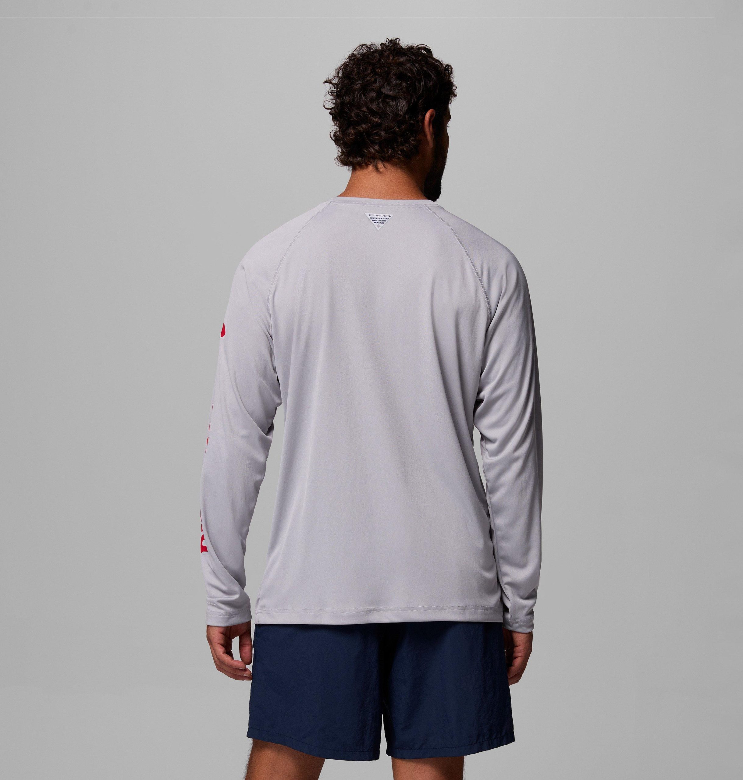 herren college pfg terminal tackle langarmshirt - langgröße - georgia
