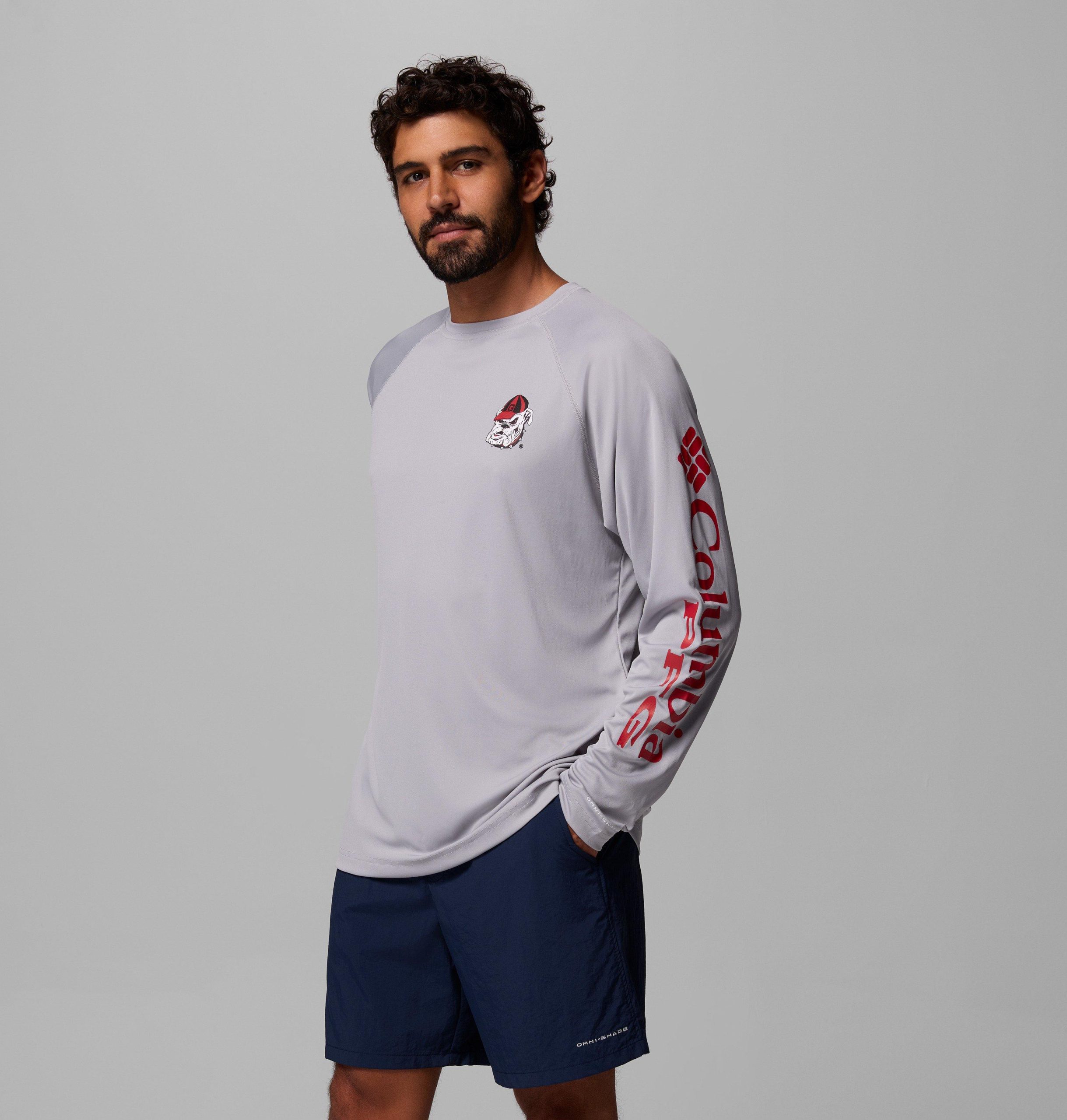 herren college pfg terminal tackle langarmshirt - langgröße - georgia