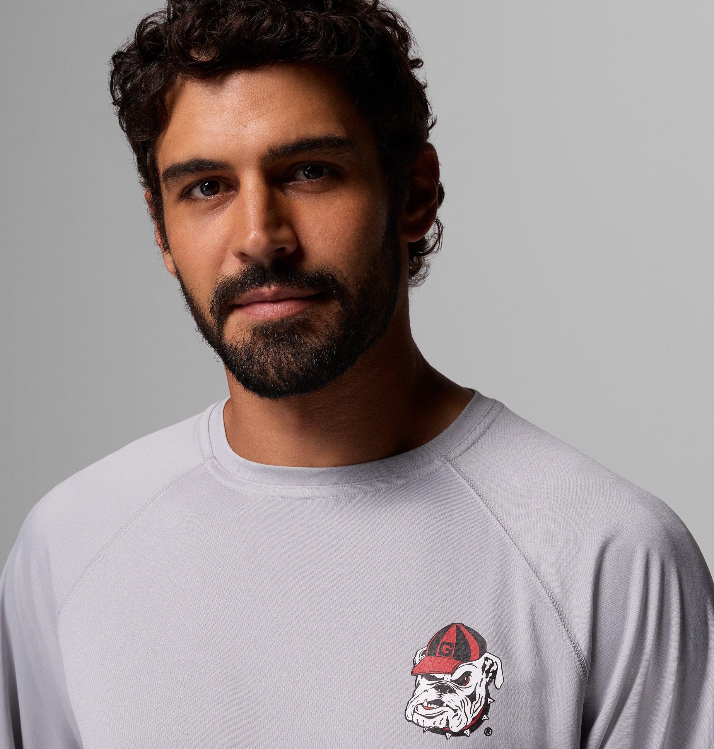 herren college pfg terminal tackle langarmshirt - langgröße - georgia