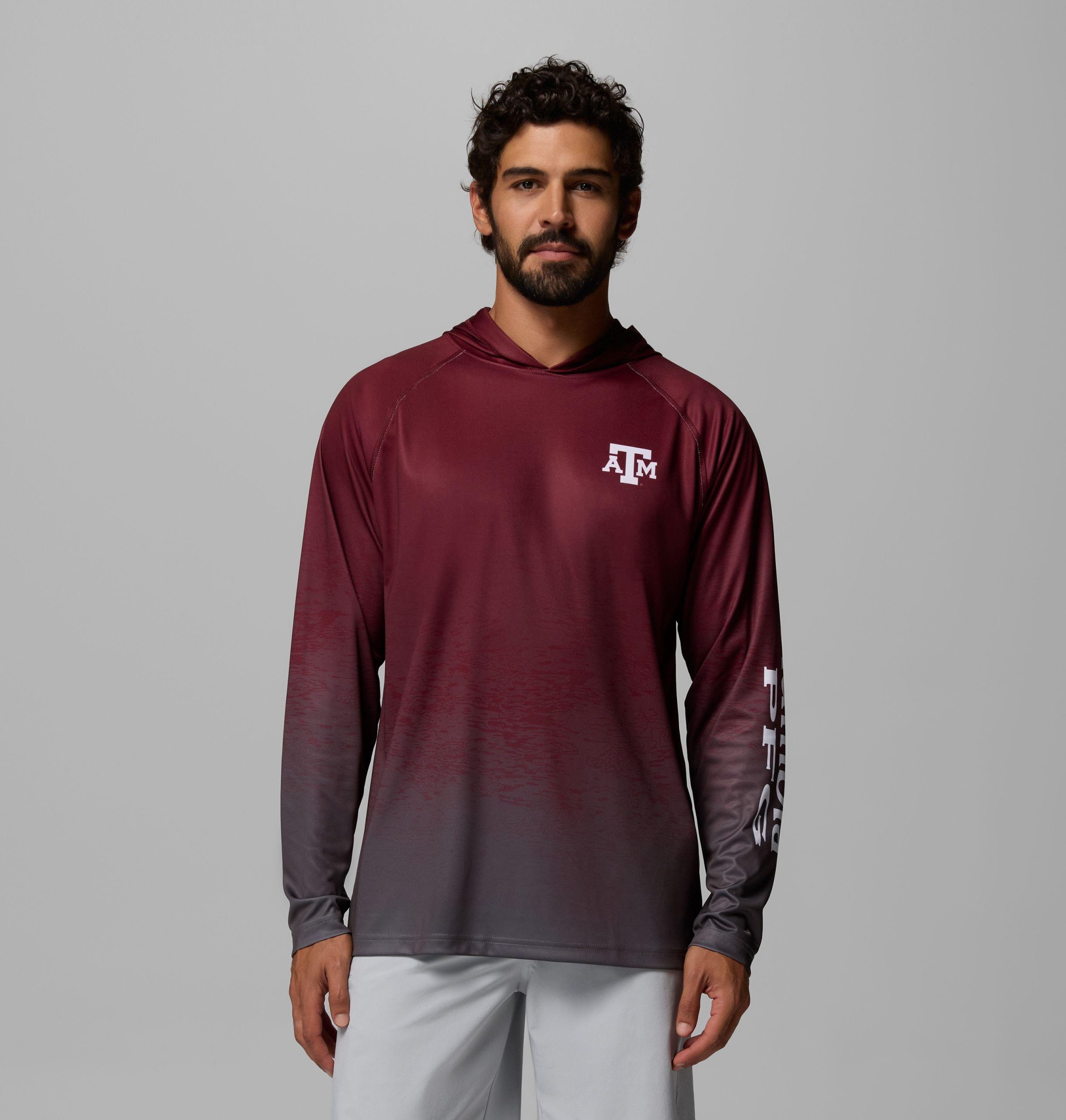 pfg super terminal tackle hoodie für herren college - texas am