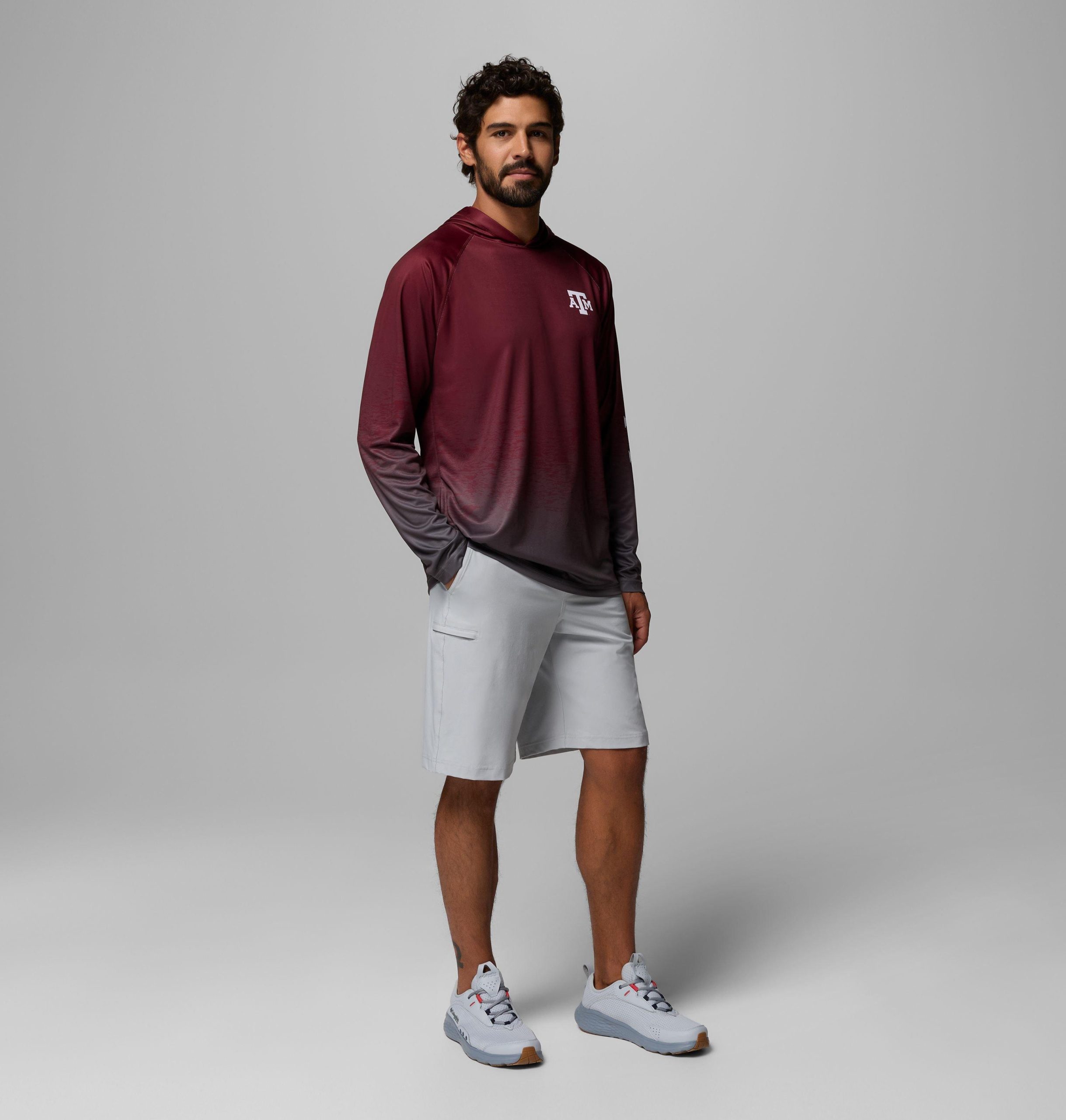 pfg super terminal tackle hoodie für herren college - texas am