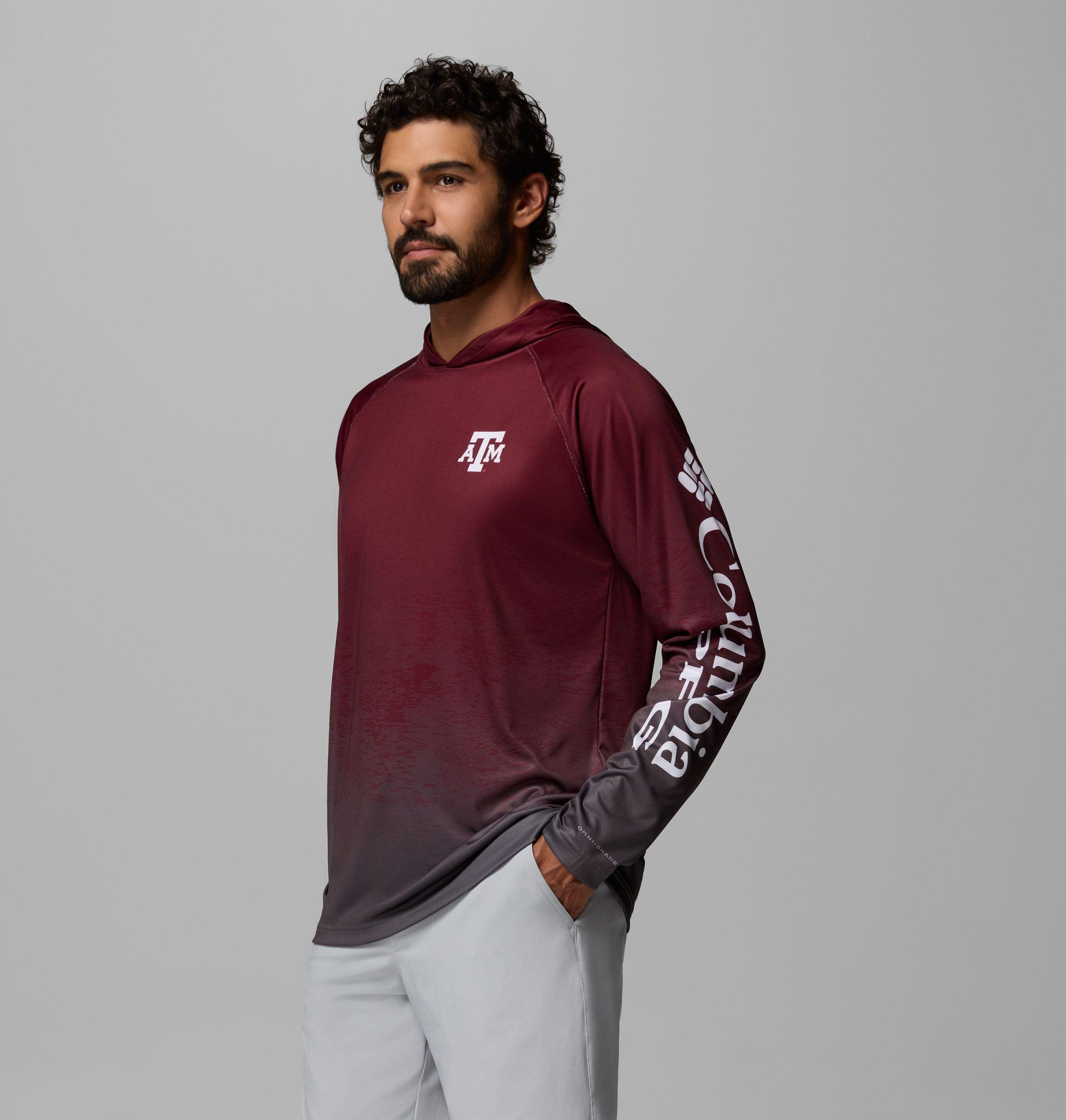 pfg super terminal tackle hoodie für herren college - texas am
