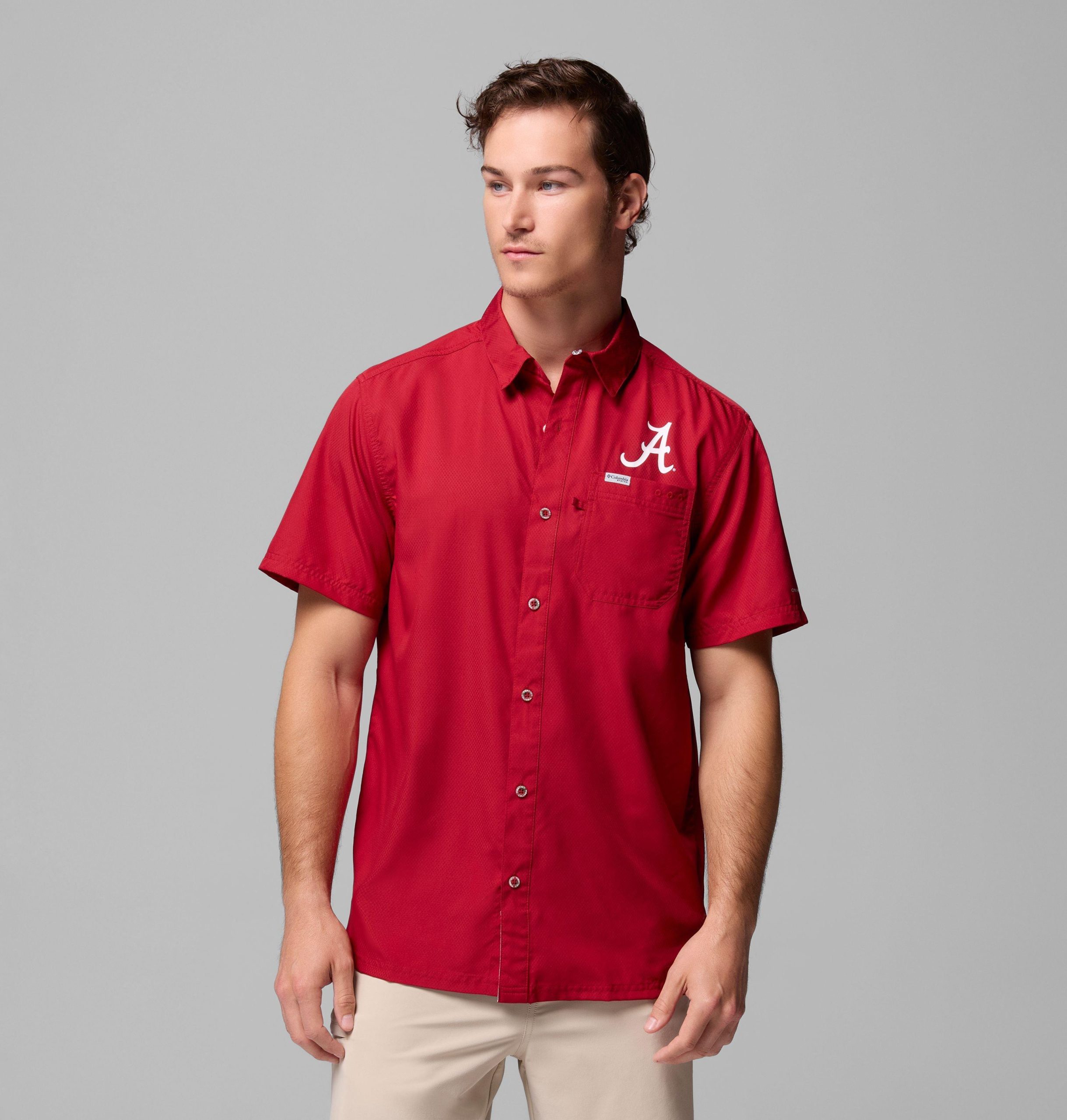 herren-college-shirt von pfg slack tide camp - alabama