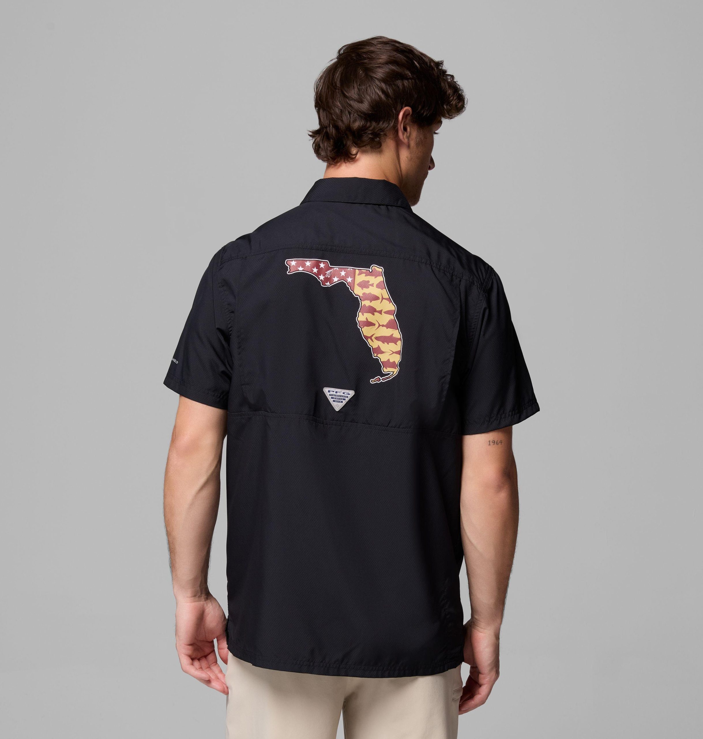 herren-college-shirt von pfg slack tide camp - florida state